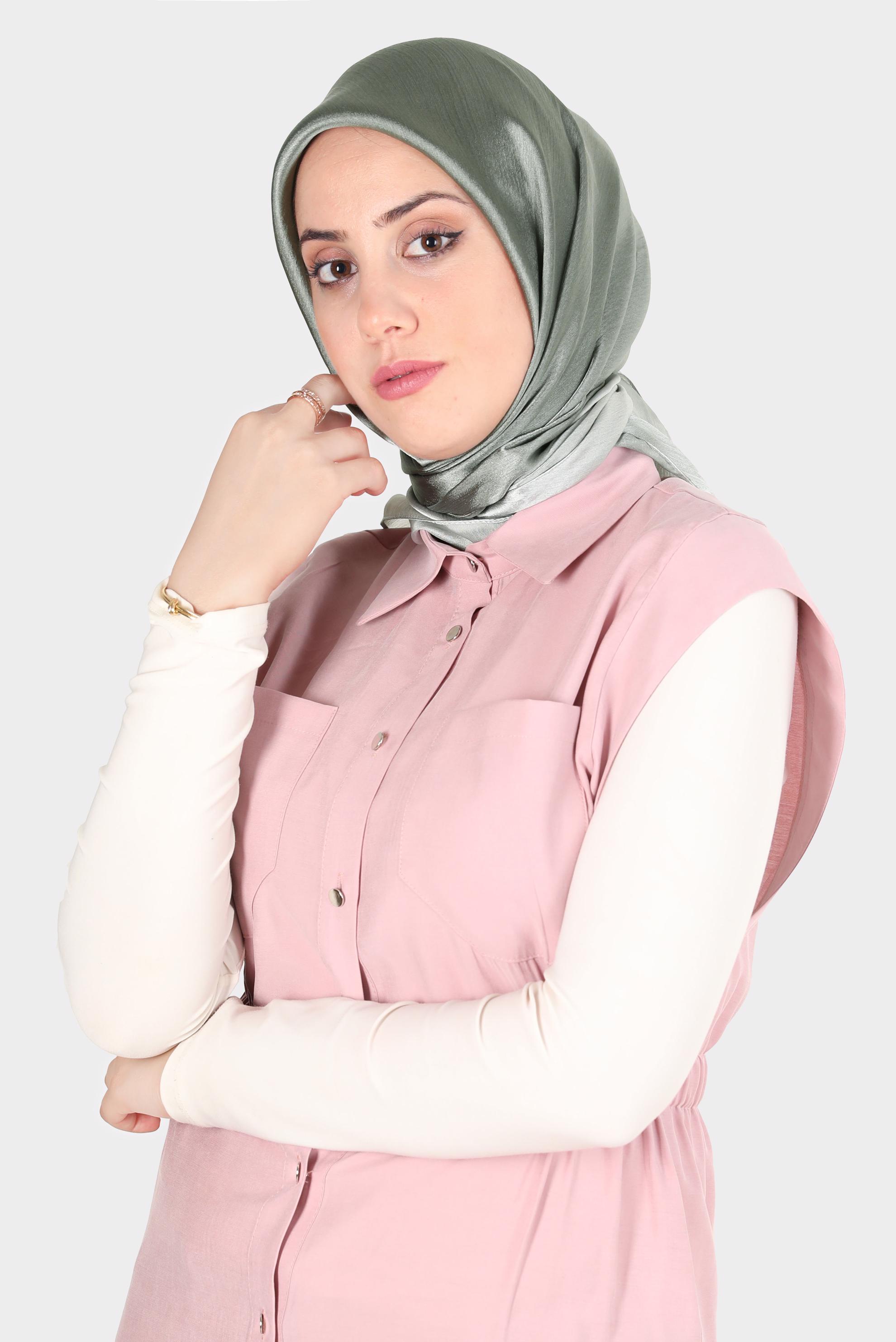 Tesettür giyim HAKİ ALVİNA DİJİTAL SURA EŞARP 8121 