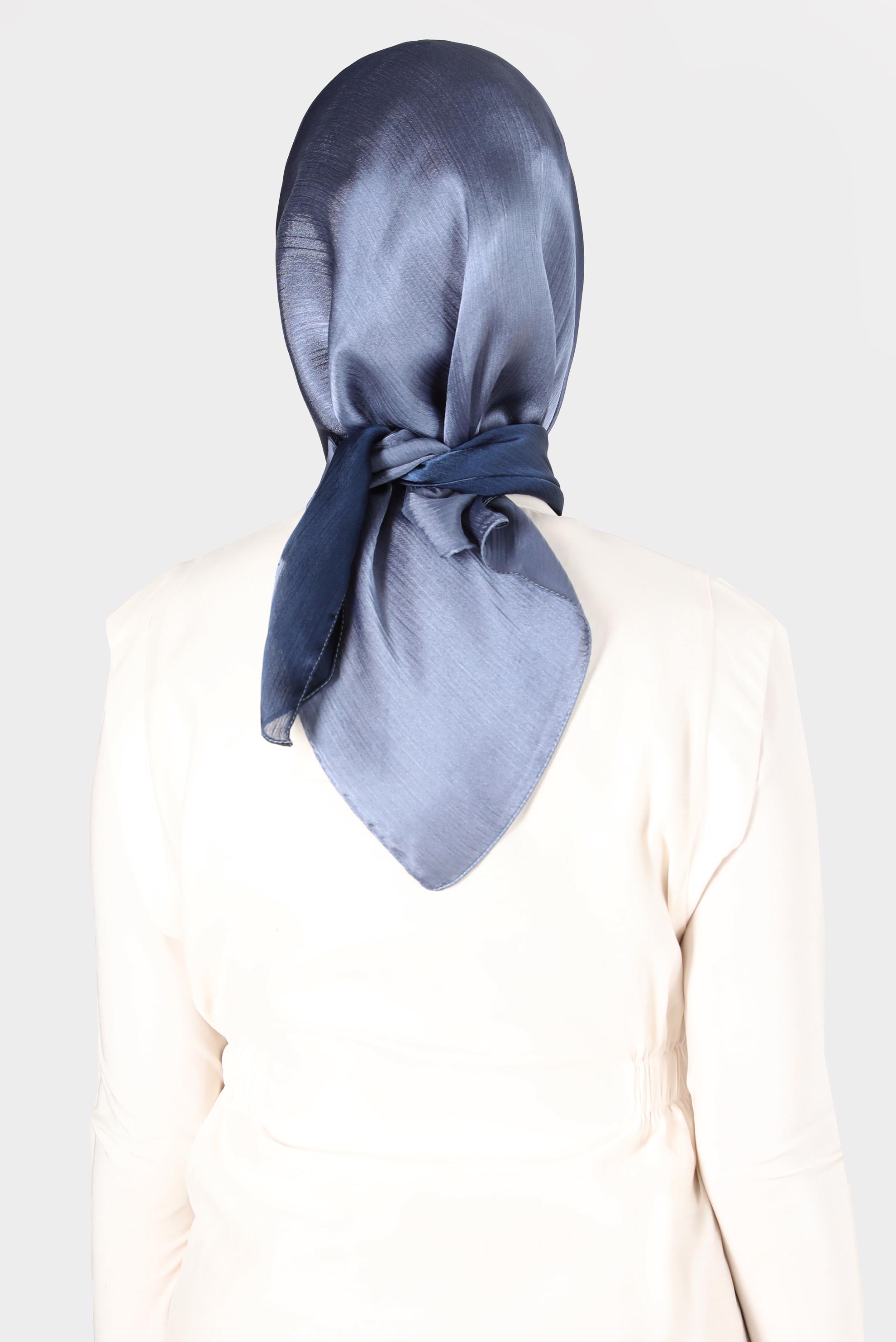 Tesettür giyim LACİVERT ALVİNA DİJİTAL SURA EŞARP 8121 