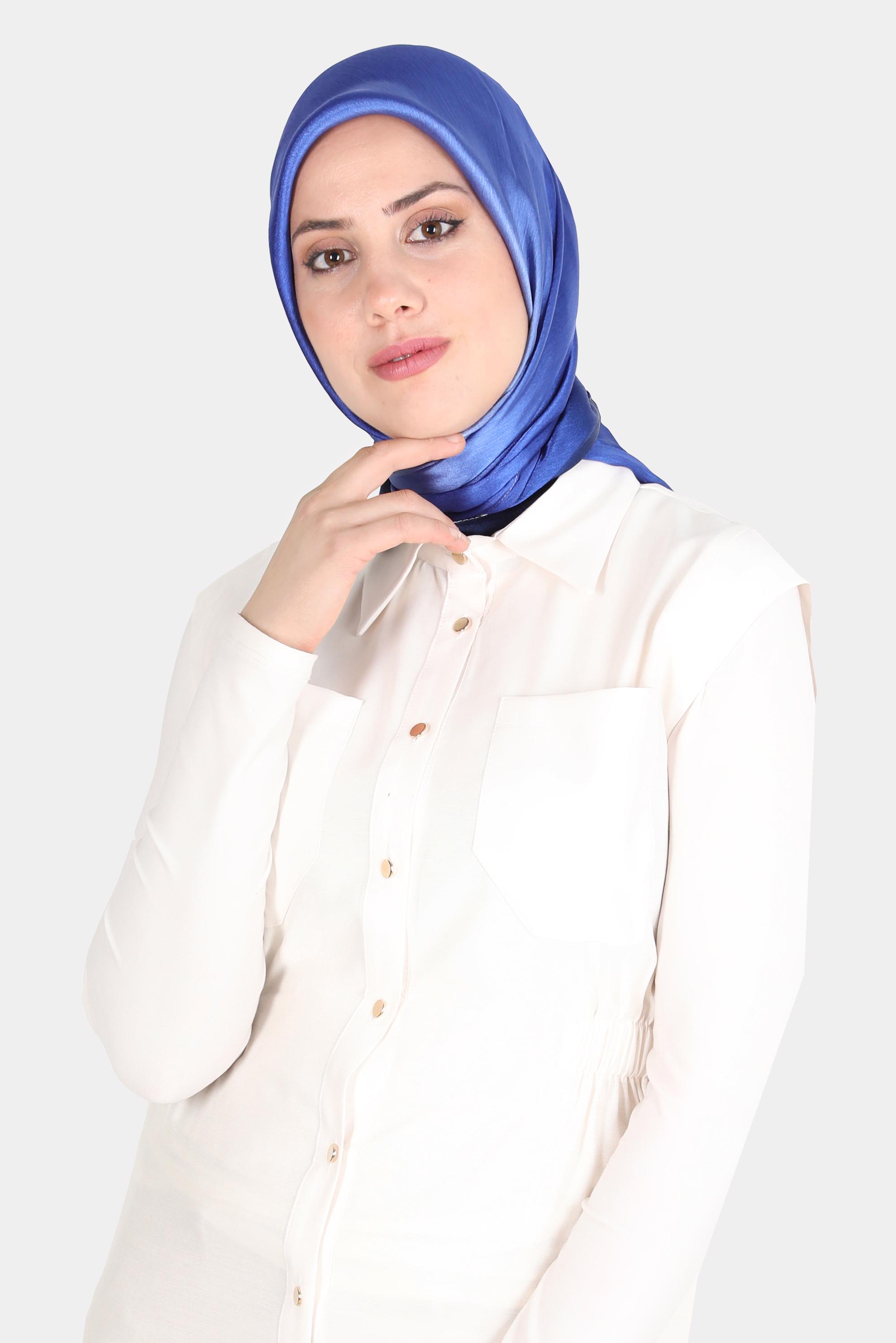 Tesettür giyim LACİVERT ALVİNA DİJİTAL SURA EŞARP 8121 