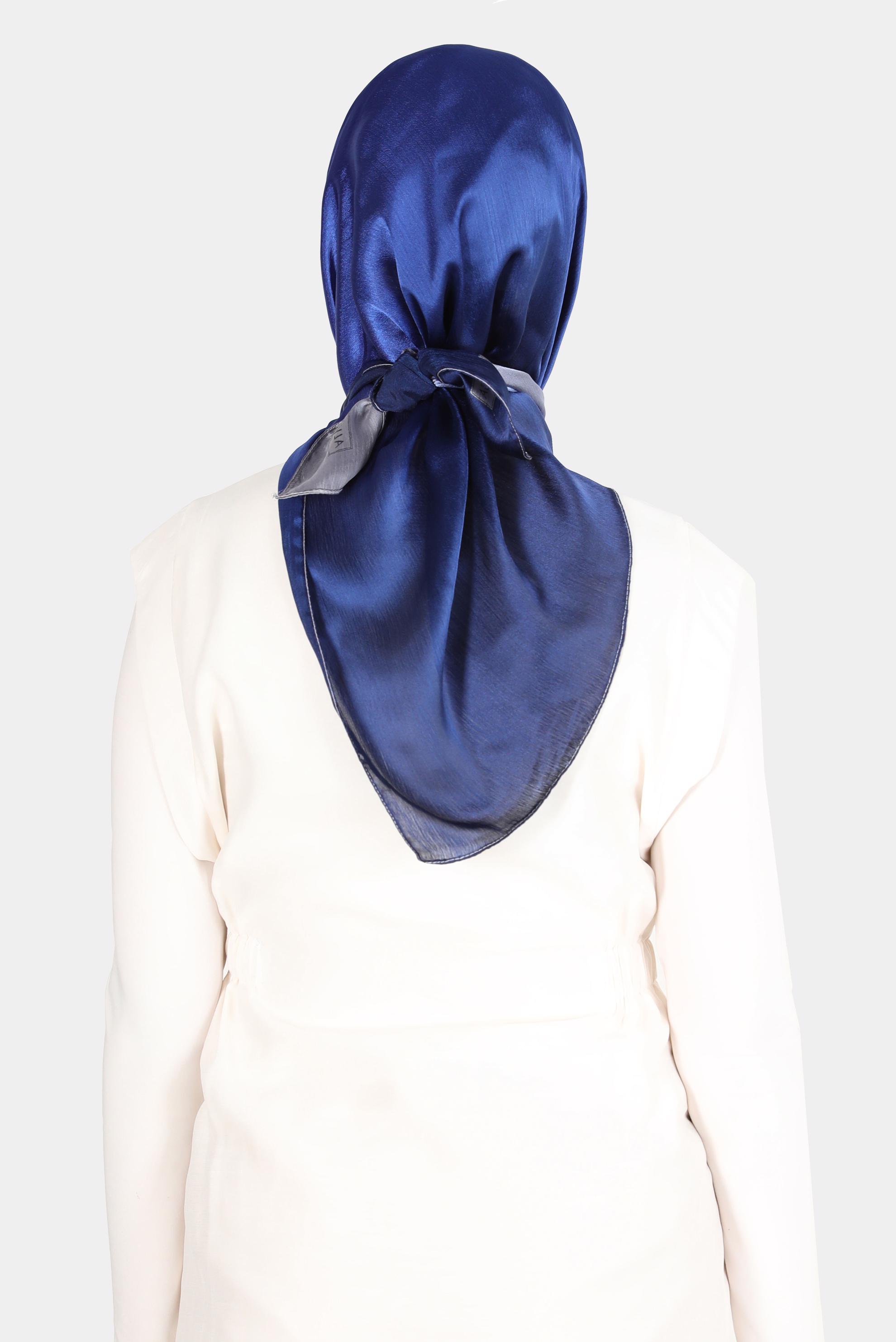 Tesettür giyim LACİVERT ALVİNA DİJİTAL SURA EŞARP 8121 