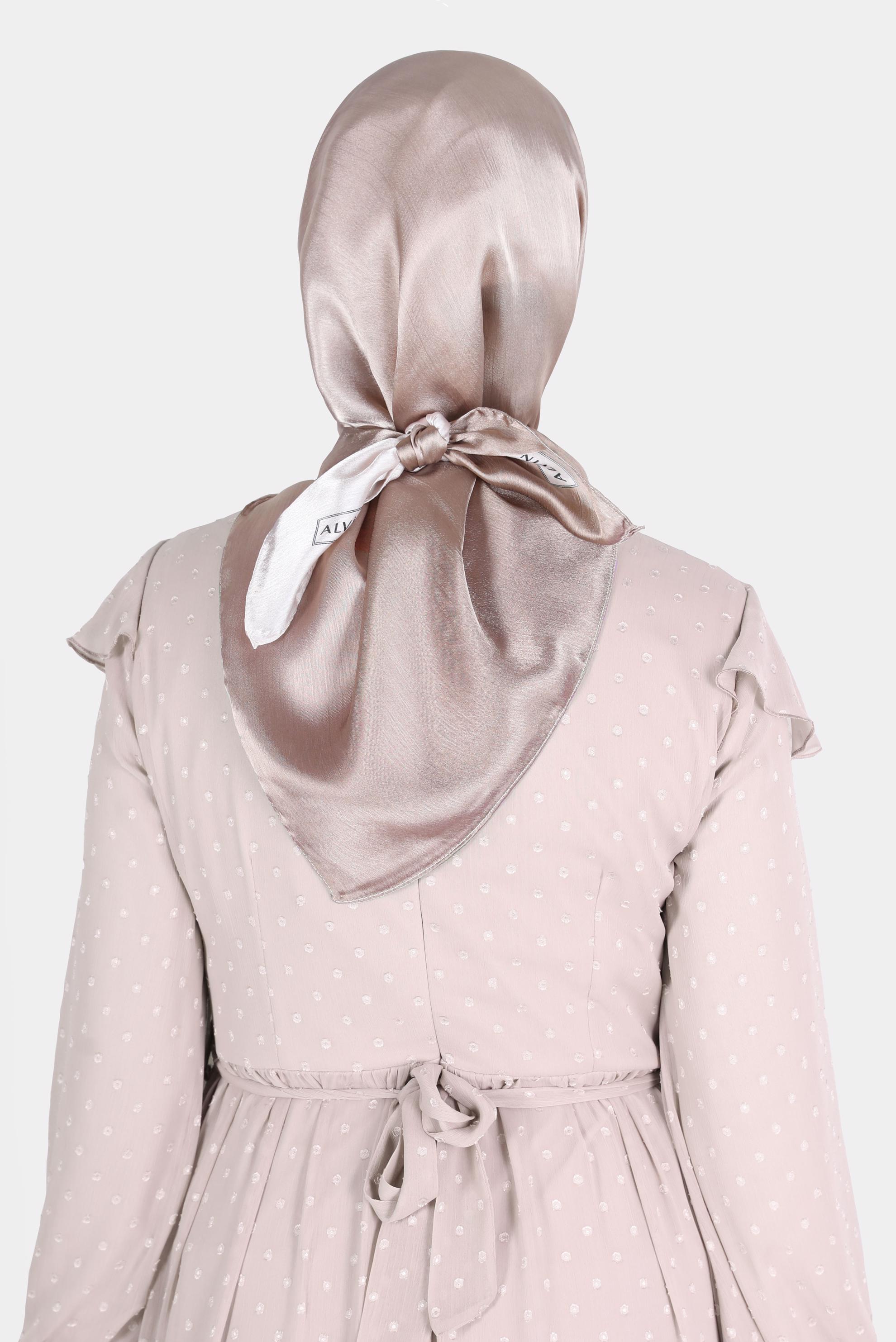 Tesettür giyim VİZON ALVİNA DİJİTAL SURA EŞARP 8121 