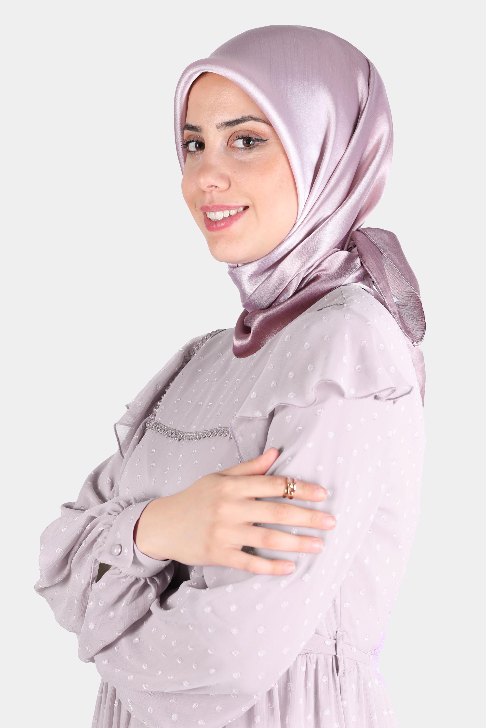 Tesettür giyim PEMBE ALVİNA DİJİTAL SURA EŞARP 8121 