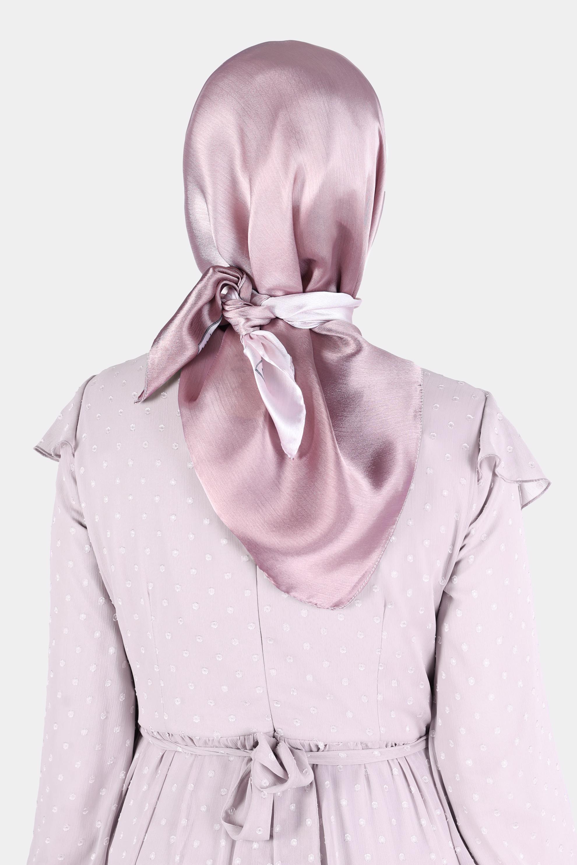 Tesettür giyim PEMBE ALVİNA DİJİTAL SURA EŞARP 8121 