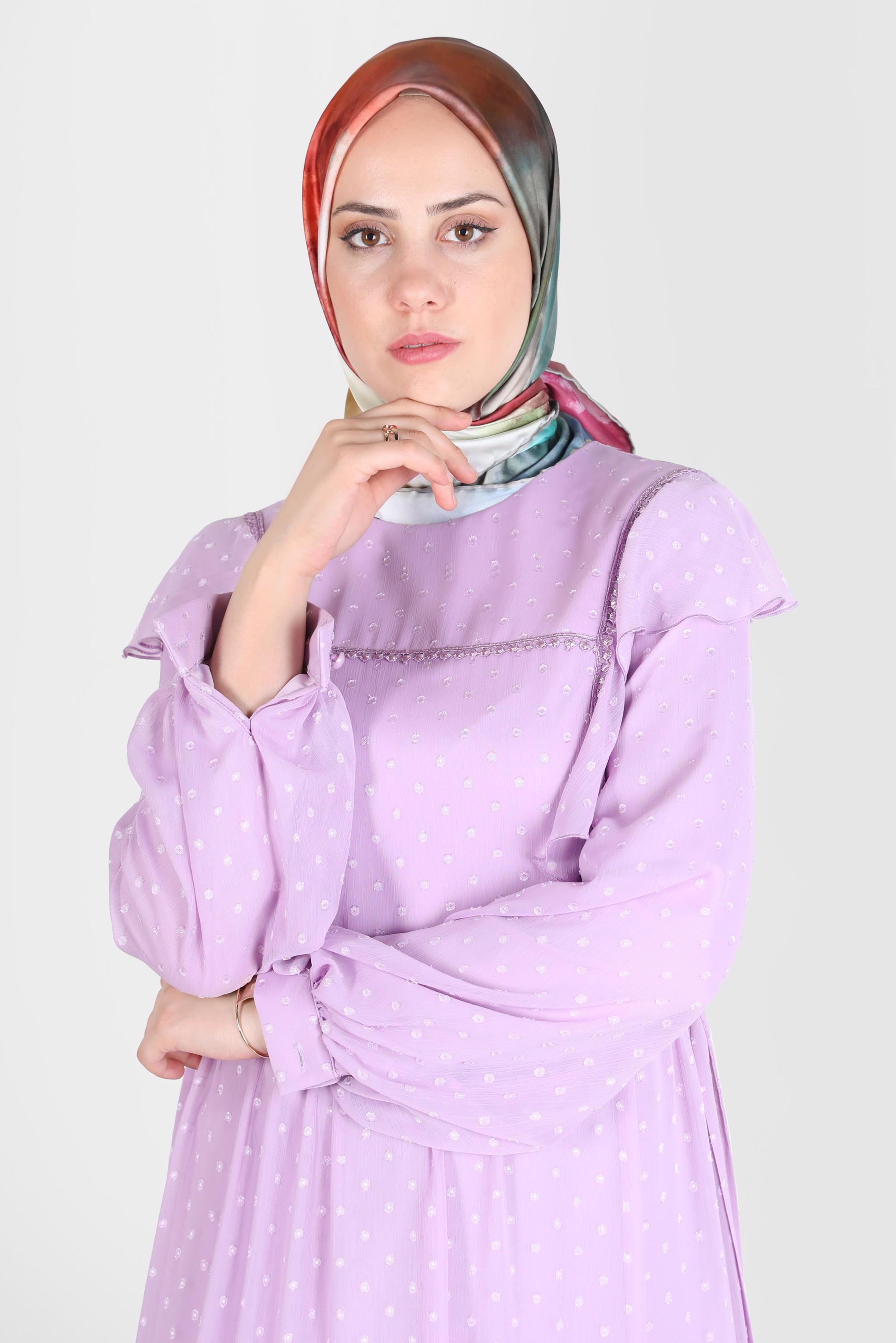 Tesettür giyim BEJ ALVİNA DİJİTAL SURA EŞARP 8122