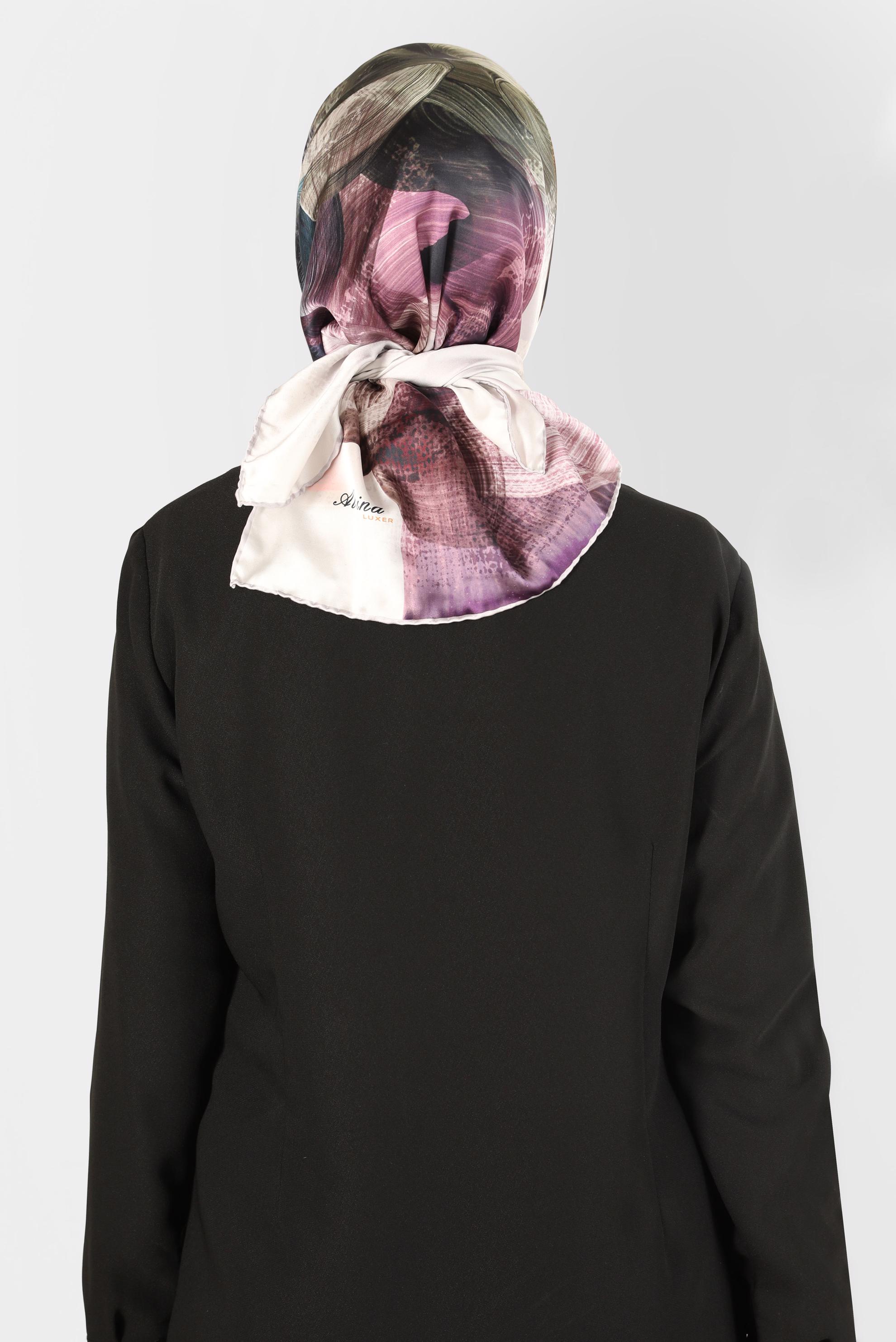 Tesettür giyim MOR ALVİNA DİJİTAL SURA EŞARP 8123 