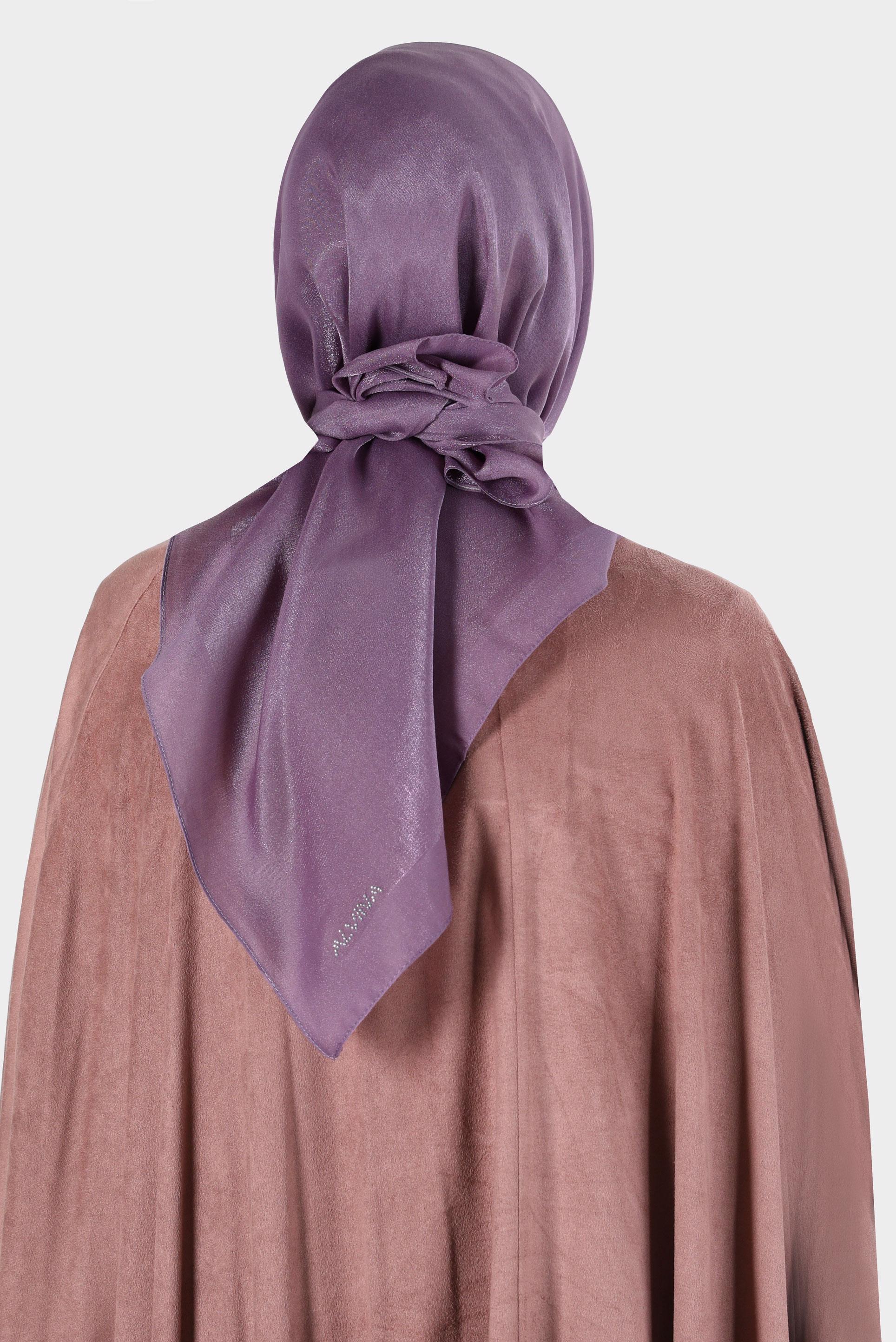 Tesettür giyim MOR ALVİNA PARILTI BANTLI EŞARP 8126