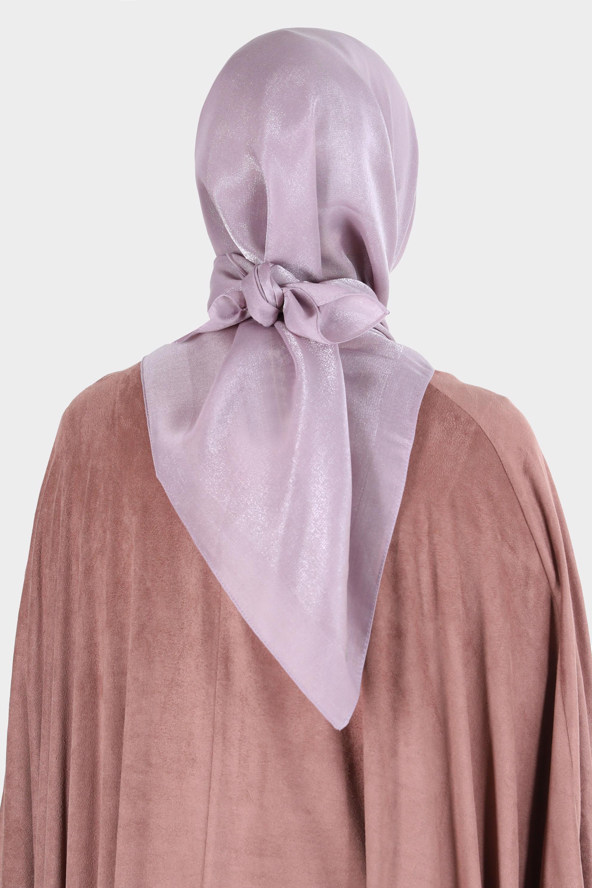 Tesettür giyim MOR ALVİNA PARILTI BANTLI EŞARP 8126