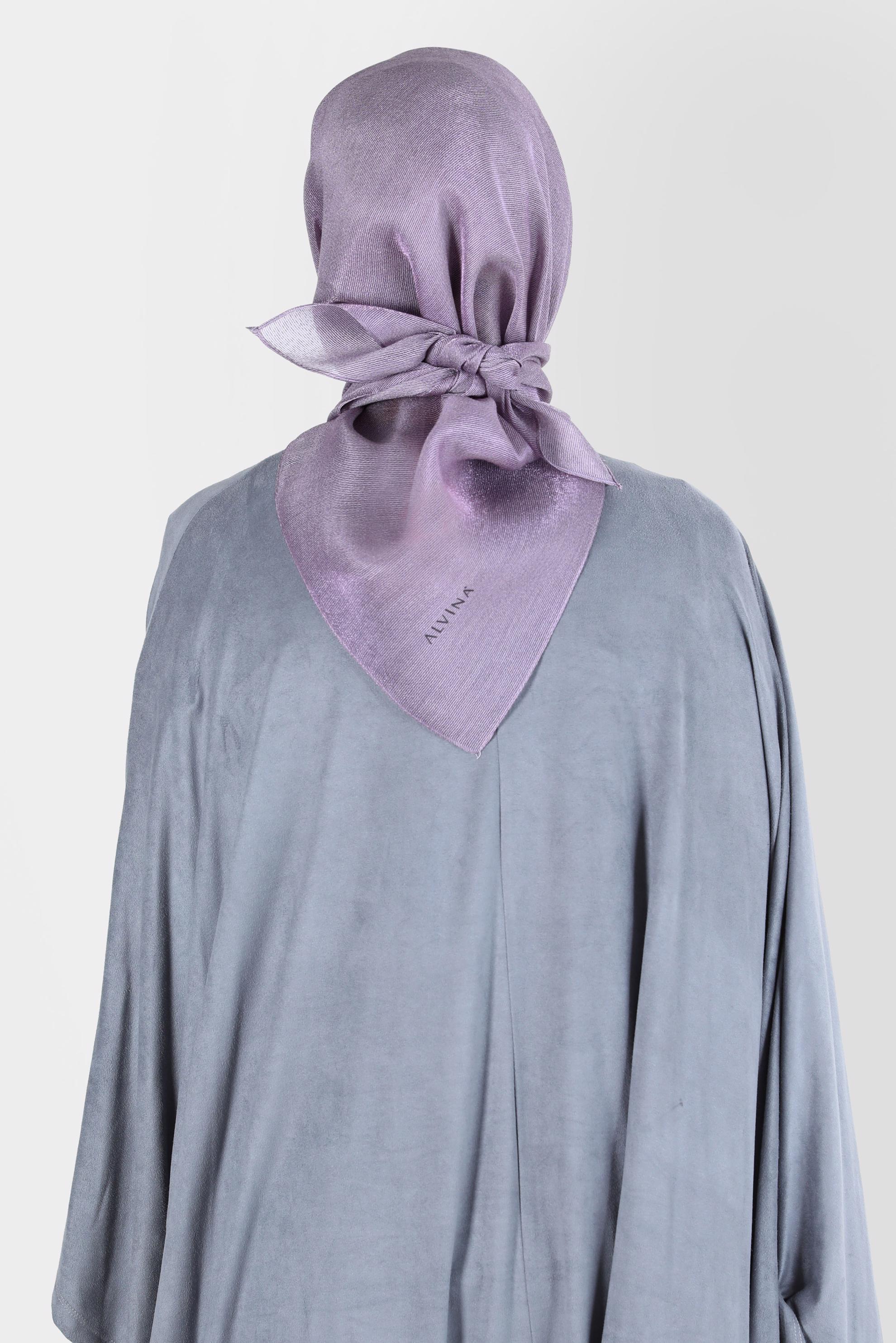 Tesettür giyim MOR ALVİNA ÜÇİPLİK EFEKTLİ EŞARP 8127 