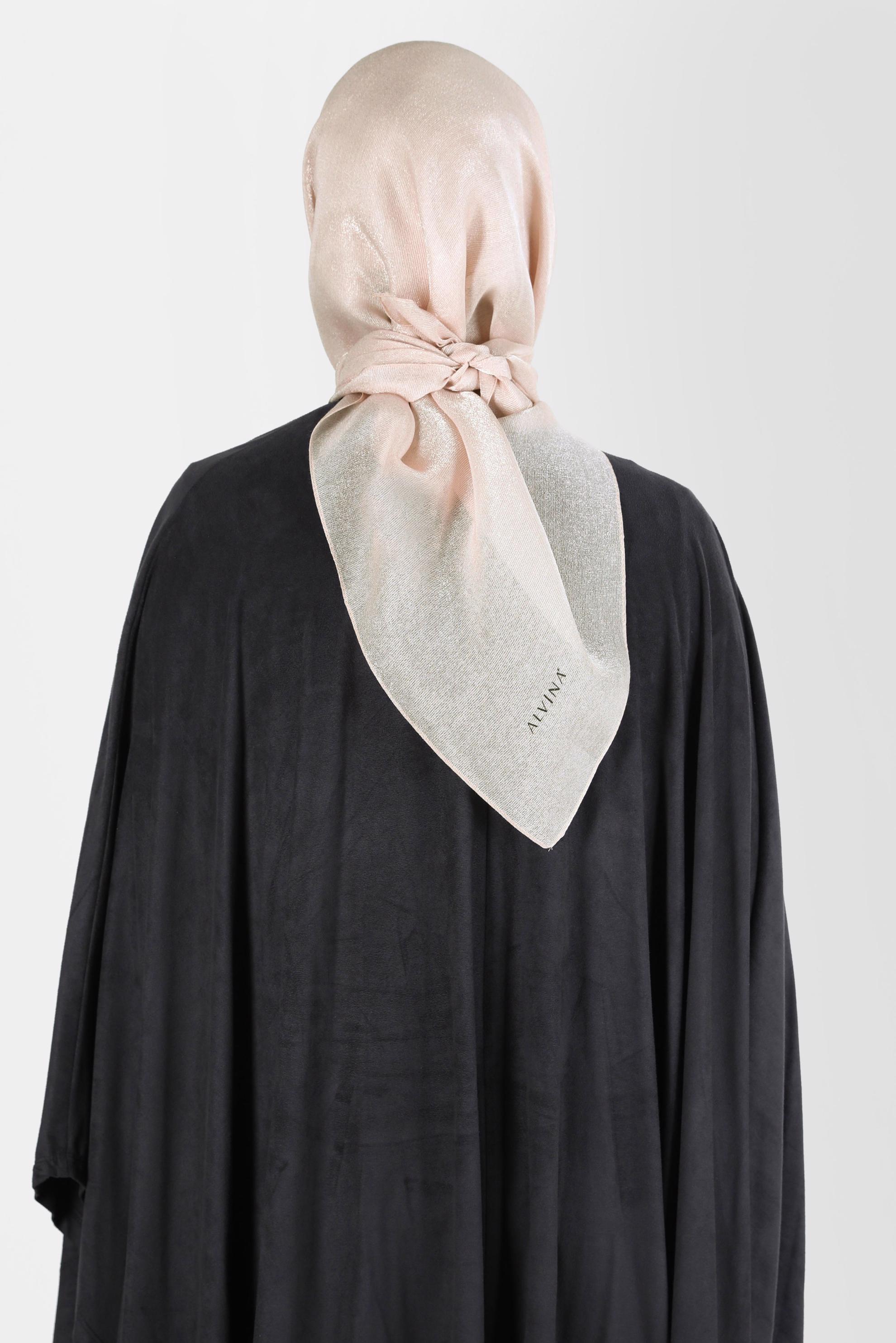 Tesettür giyim BEJ ALVİNA ÜÇİPLİK EFEKTLİ EŞARP 8127 