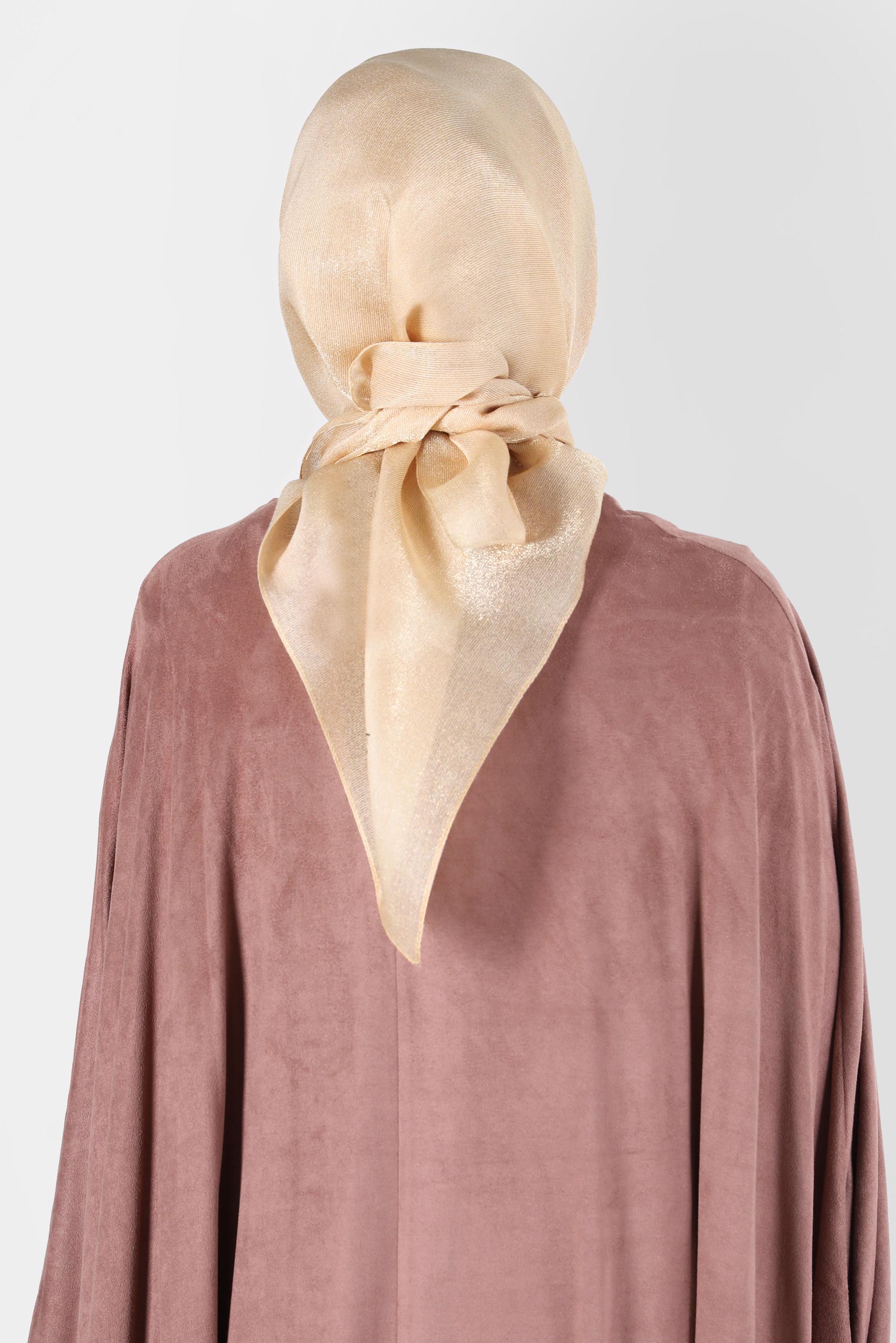 Tesettür giyim ALTIN ALVİNA ÜÇİPLİK EFEKTLİ EŞARP 8127 