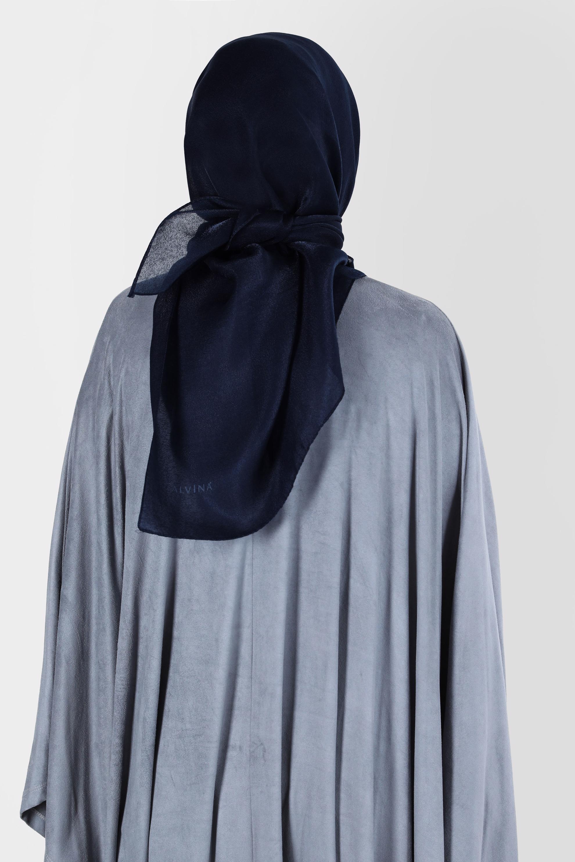 Tesettür giyim LACİVERT ALVİNA ÜÇİPLİK EFEKTLİ EŞARP 8127 