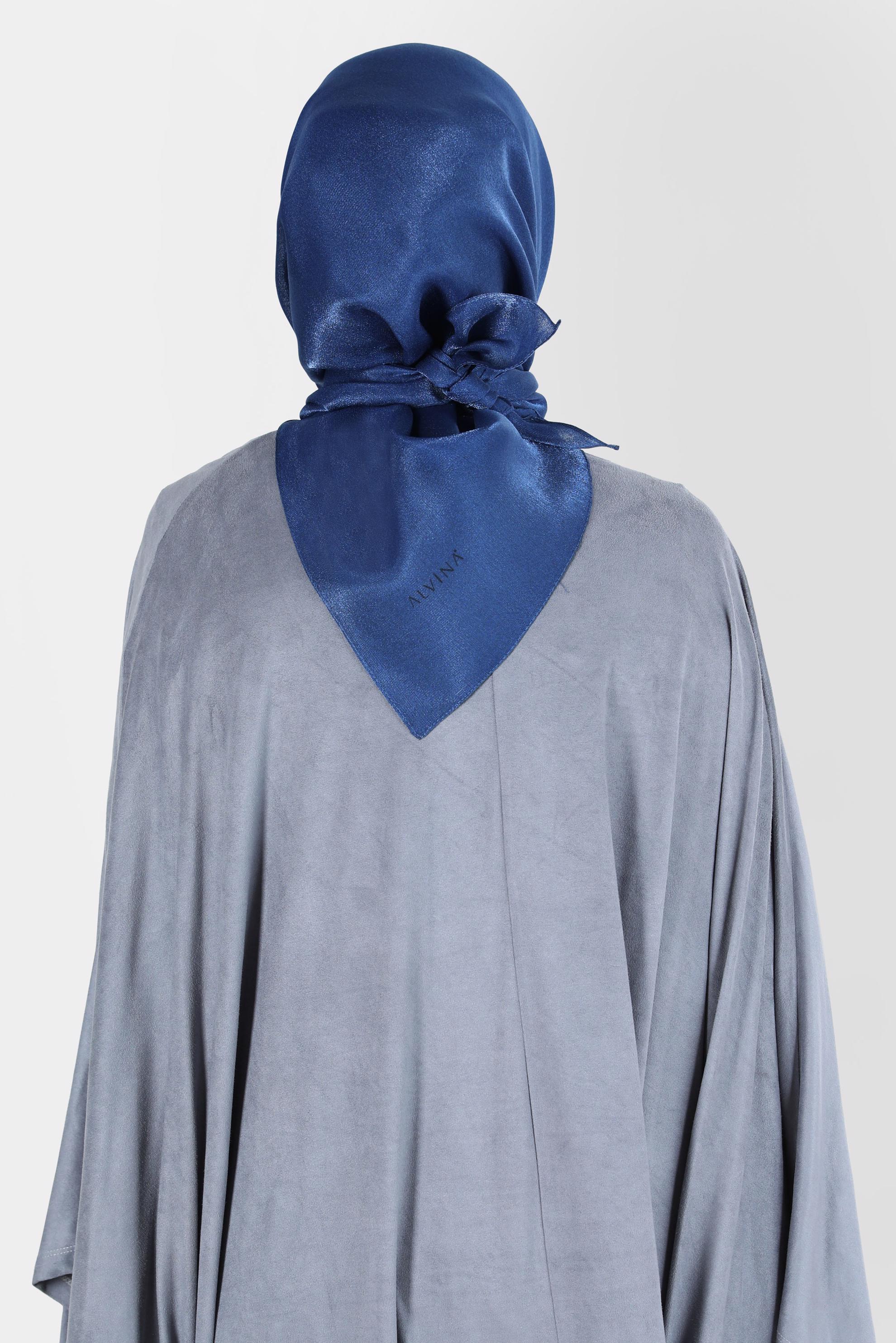 Tesettür giyim LACİVERT ALVİNA ÜÇİPLİK EFEKTLİ EŞARP 8127 