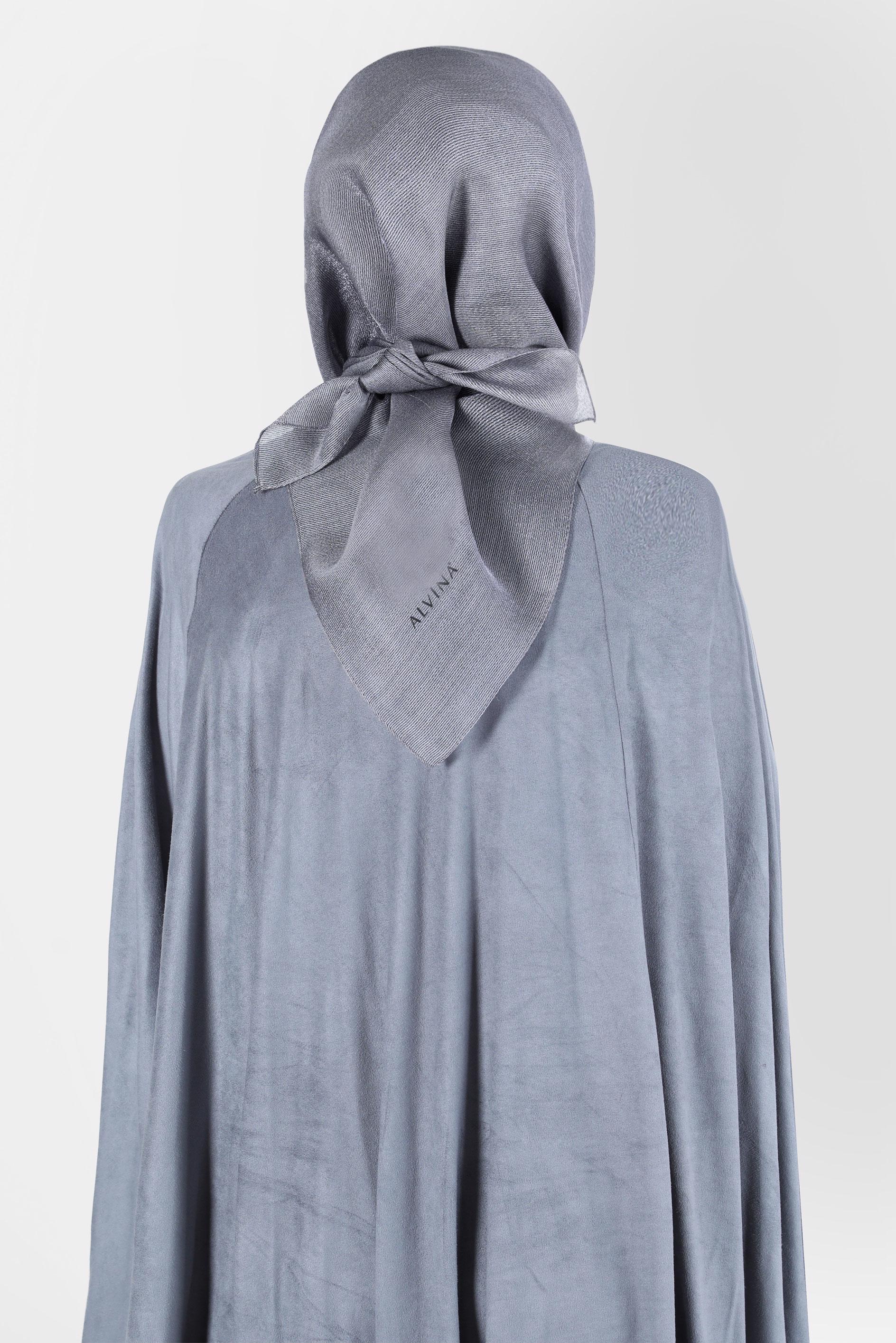 Tesettür giyim GRİ ALVİNA ÜÇİPLİK EFEKTLİ EŞARP 8127 