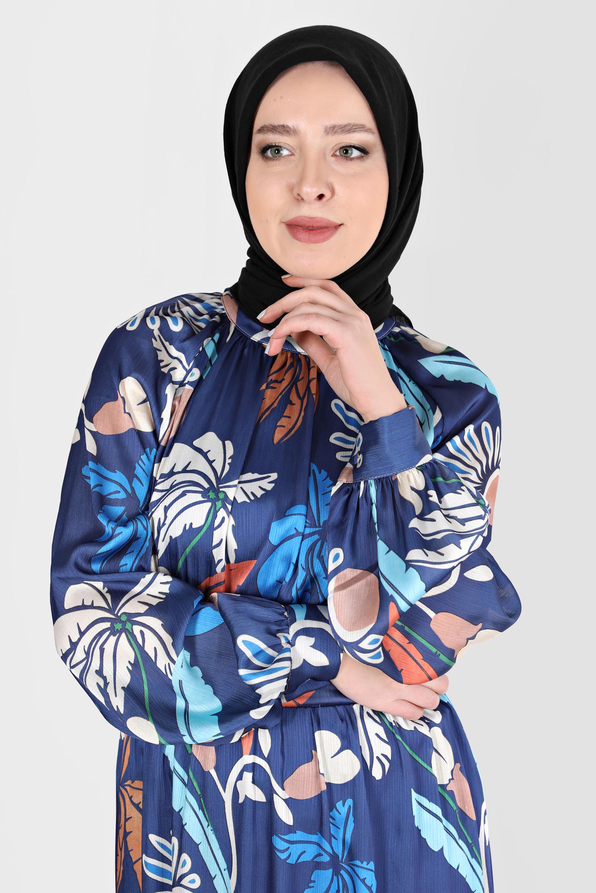 Tesettür giyim SİYAH ALVİNA PAMUK EŞARP 8130 