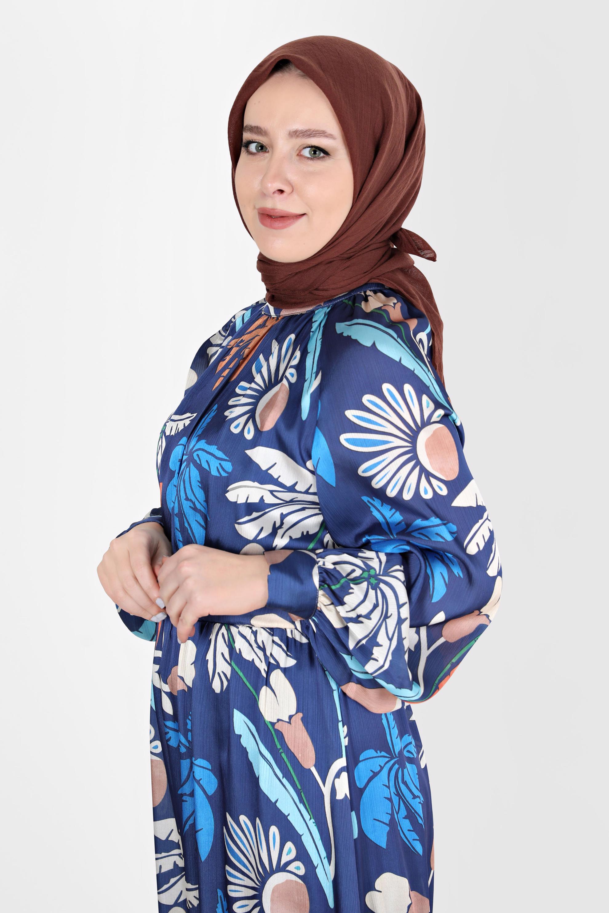 Tesettür giyim KAHVE ALVİNA PAMUK EŞARP 8130 