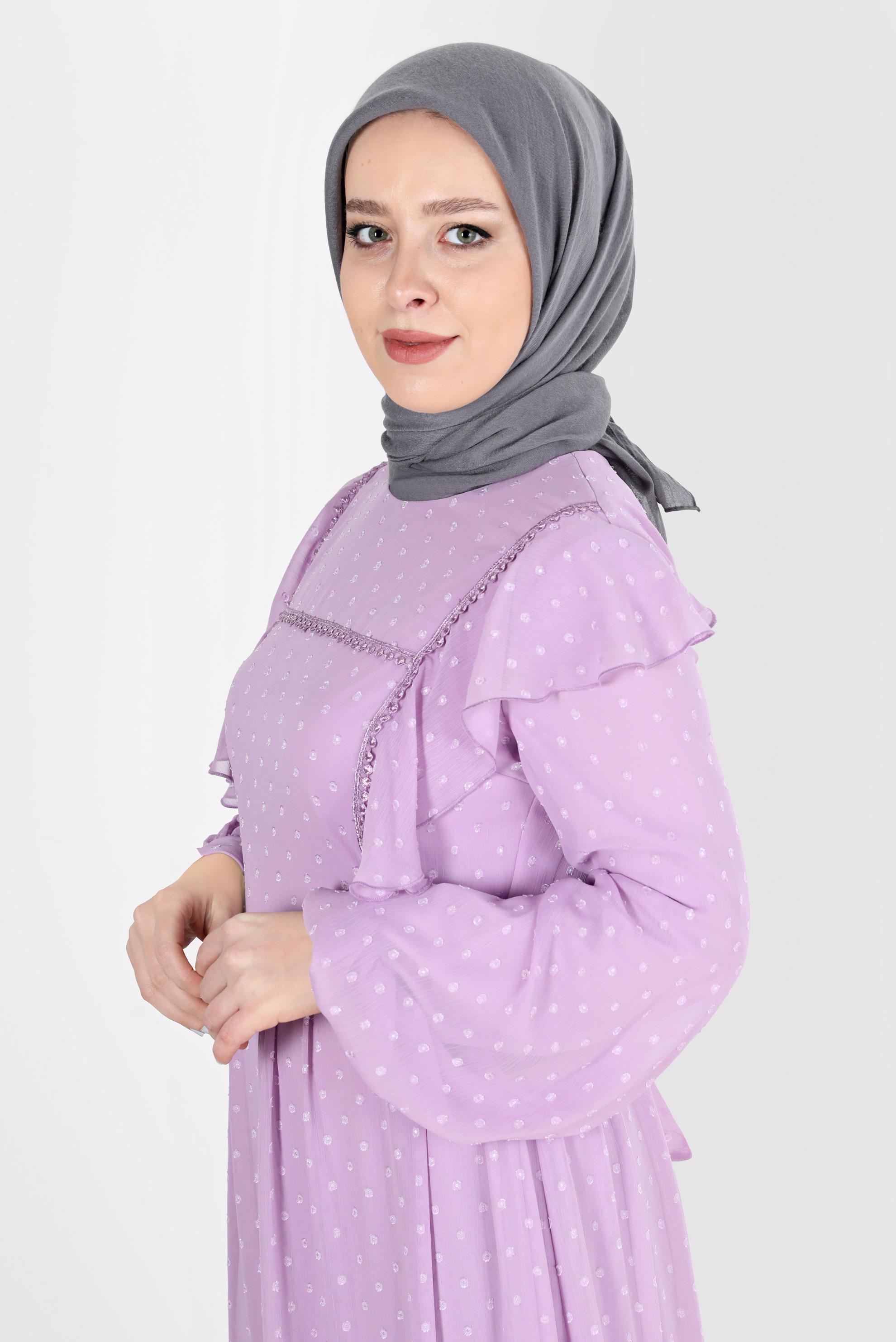 Tesettür giyim GRİ ALVİNA PAMUK EŞARP 8130 