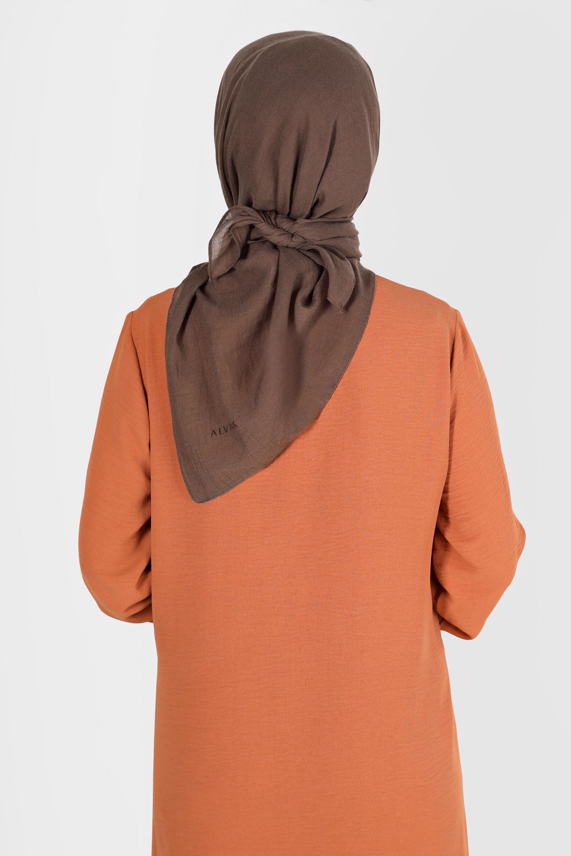 Tesettür giyim KAHVE ALVİNA PAMUK EŞARP 8130 