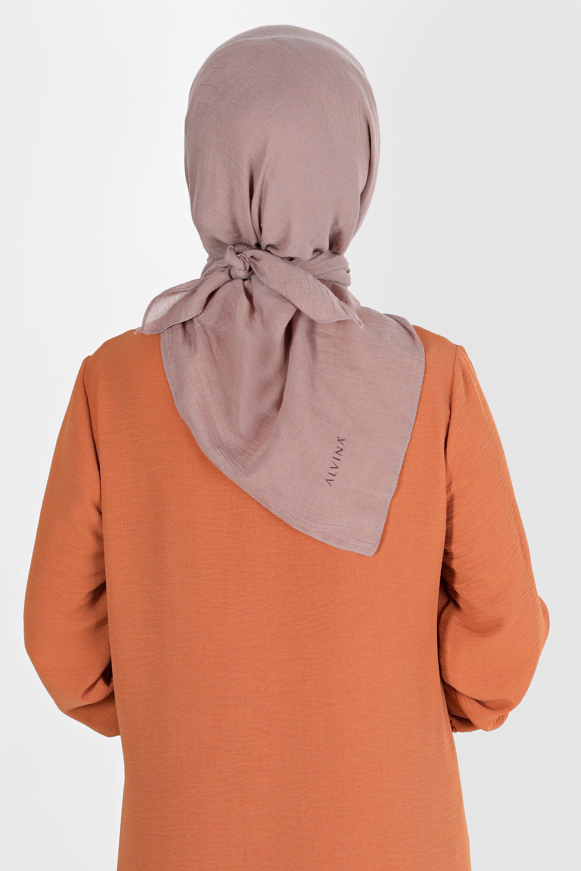 Tesettür giyim KAHVE ALVİNA PAMUK EŞARP 8130 