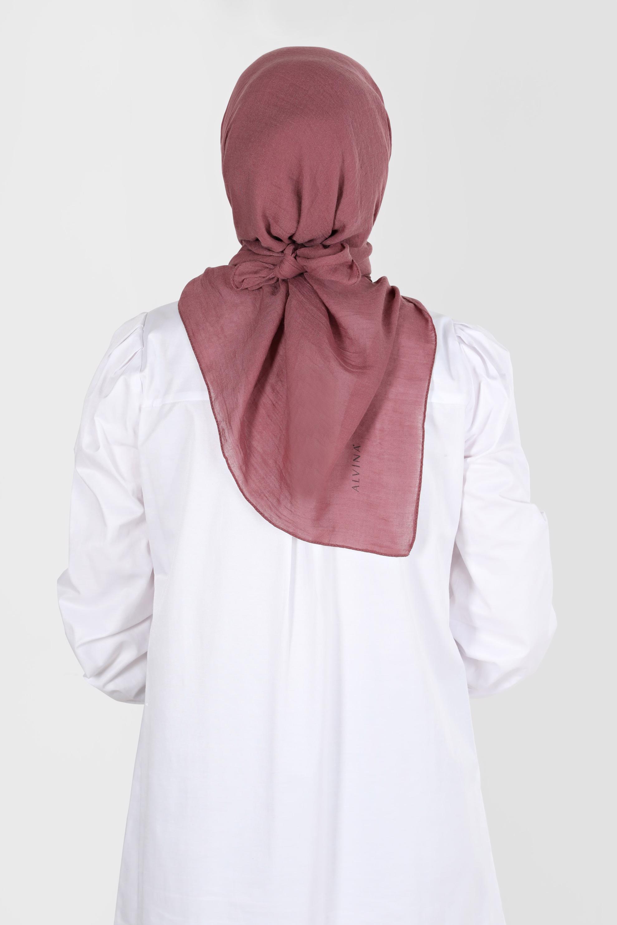Tesettür giyim PEMBE ALVİNA PAMUK EŞARP 8130 