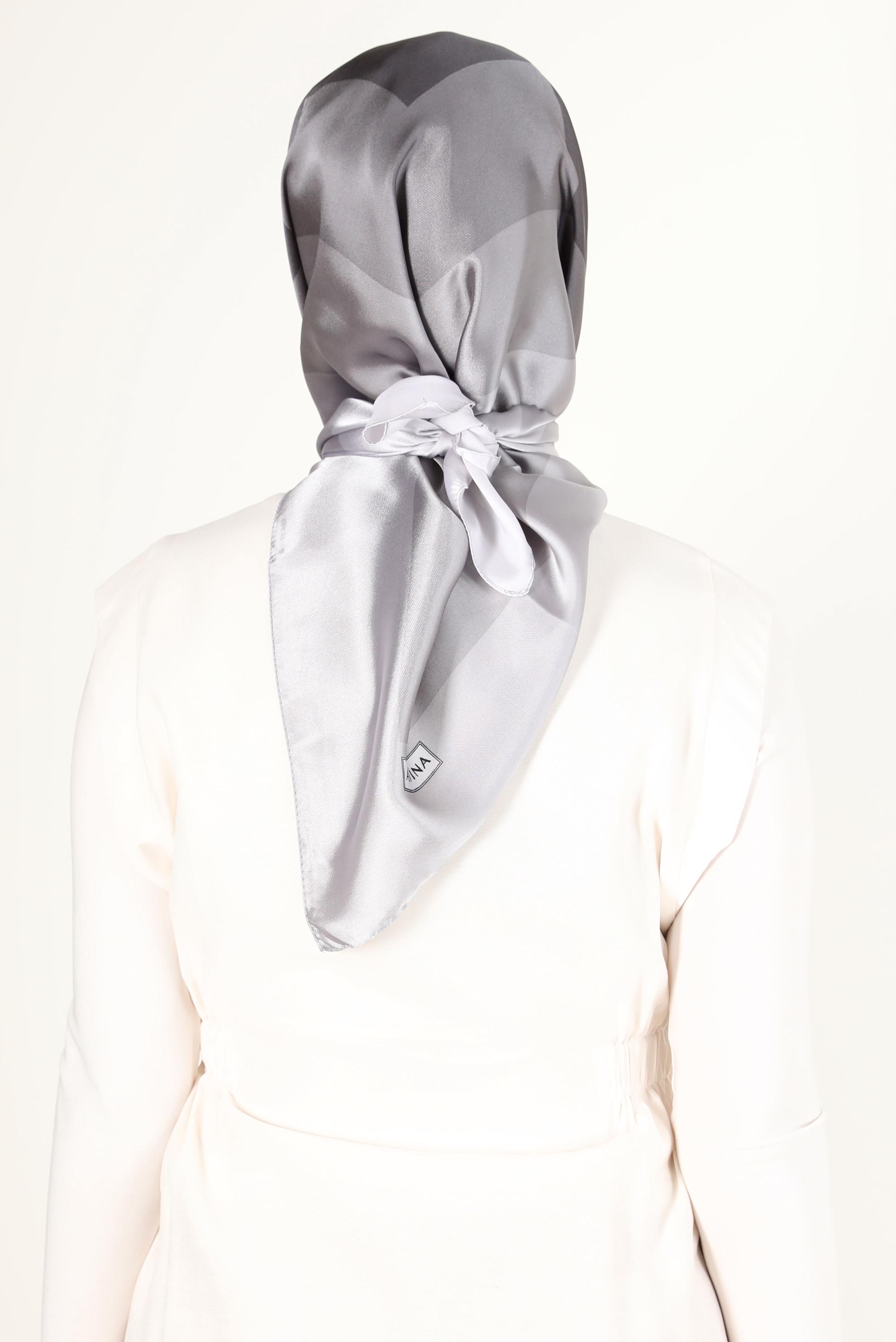 Tesettür giyim SİYAH ALVİNA DESENLİ EŞARP 8131 