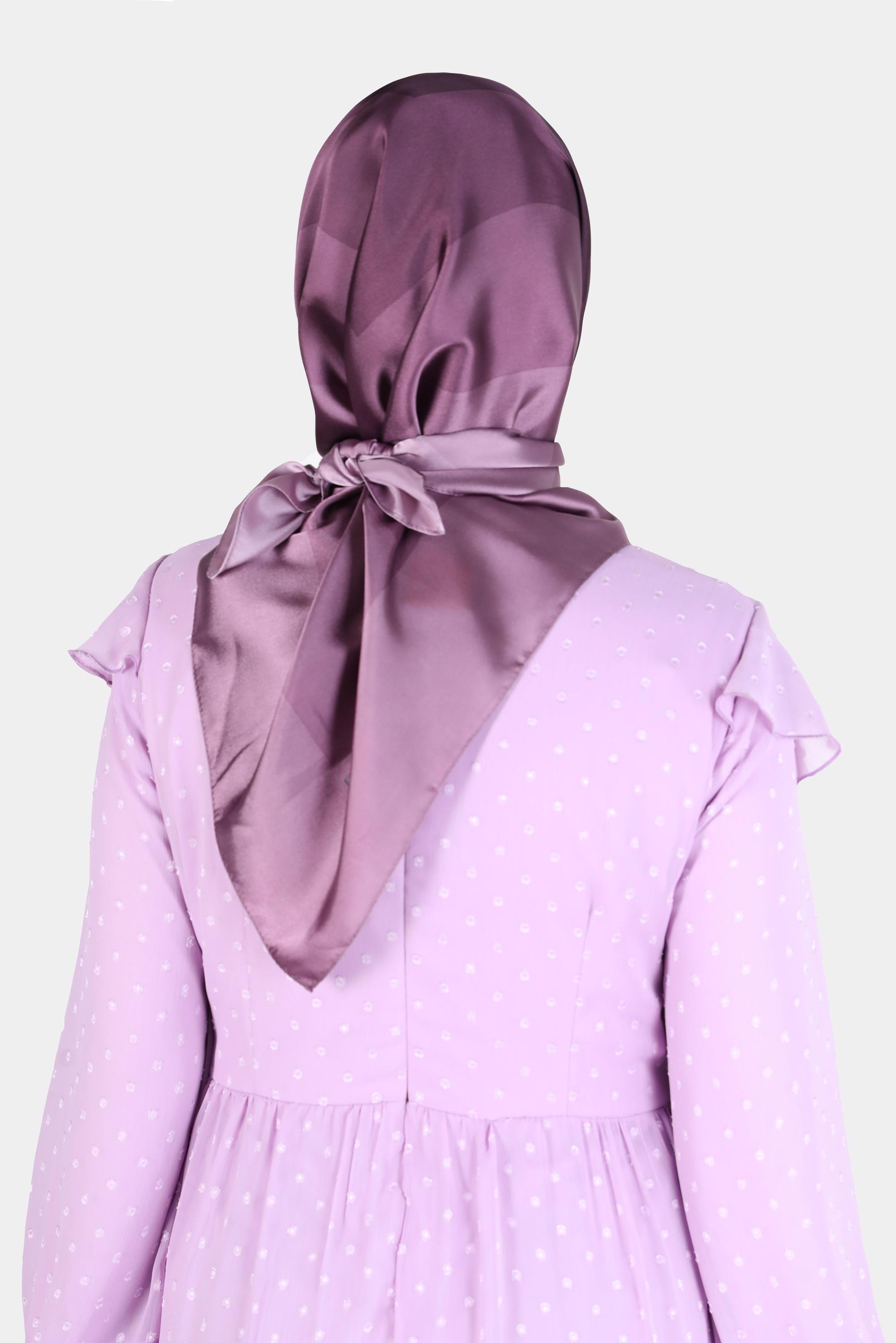 Tesettür giyim MÜRDÜM ALVİNA DESENLİ EŞARP 8131 