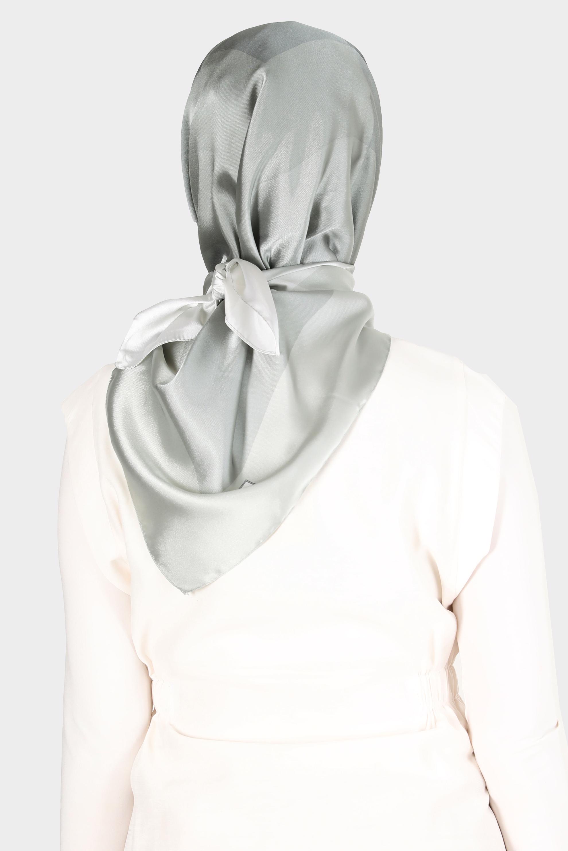 Tesettür giyim YEŞİL ALVİNA DESENLİ EŞARP 8131 