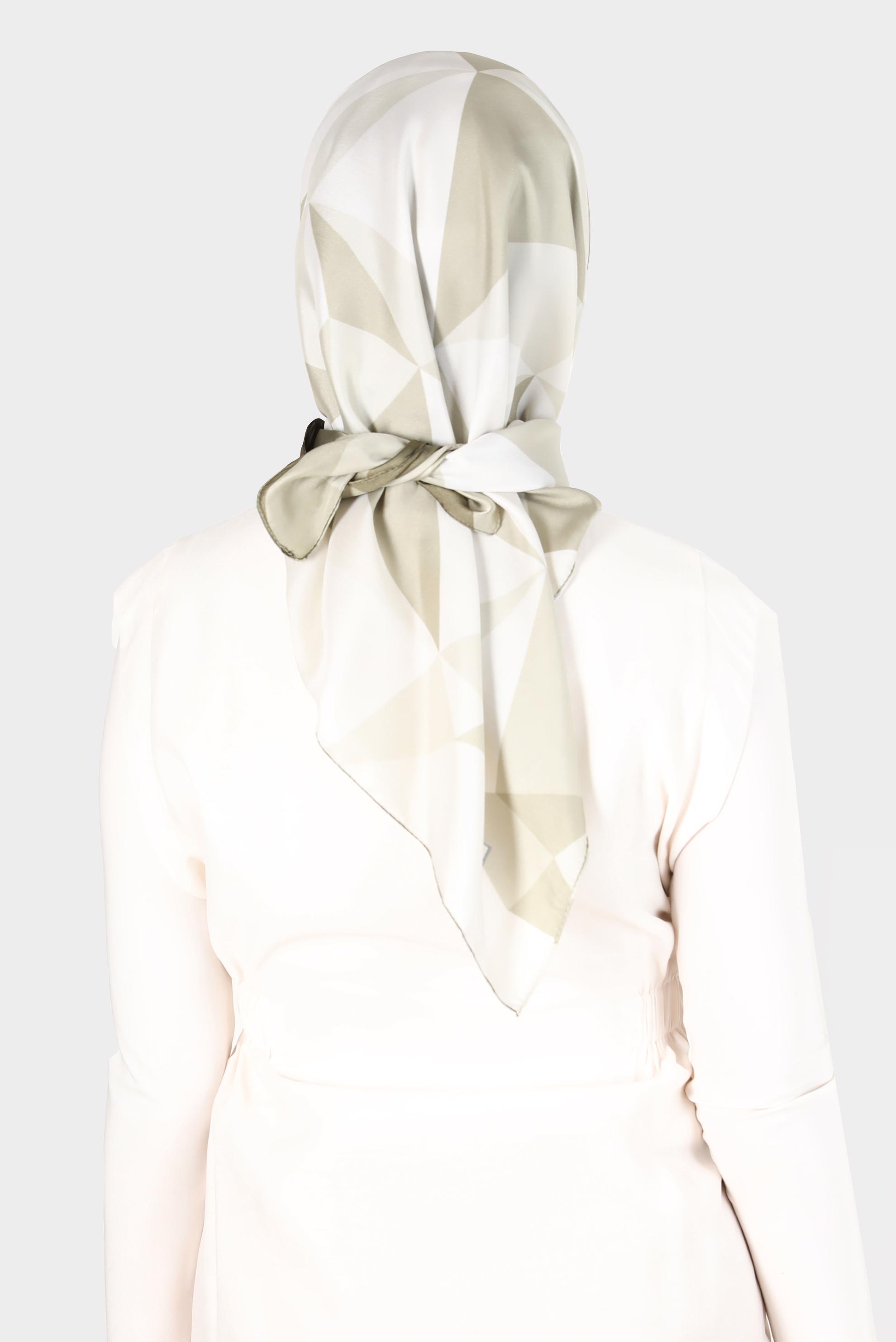 Tesettür giyim HAKİ ALVİNA DESENLİ EŞARP 8132 