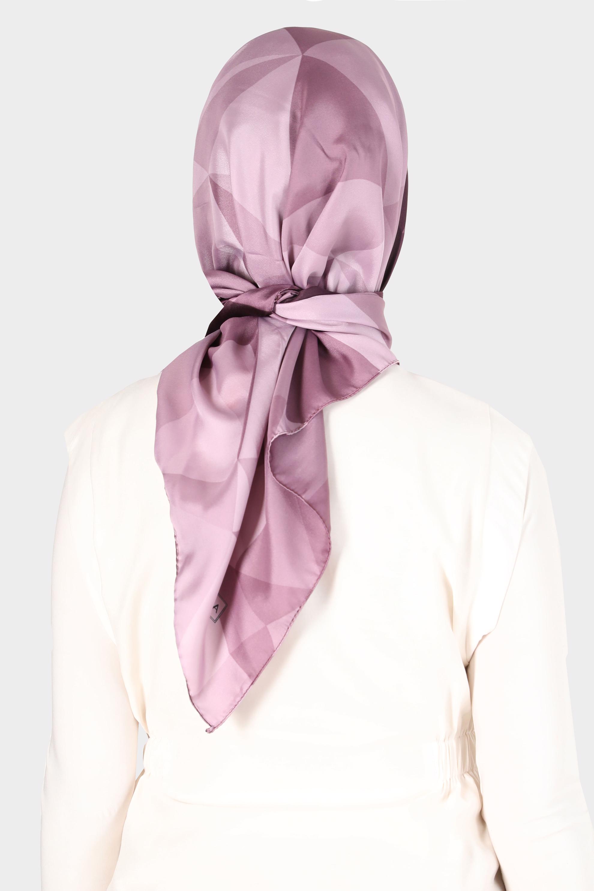 Tesettür giyim MÜRDÜM ALVİNA DESENLİ EŞARP 8132 