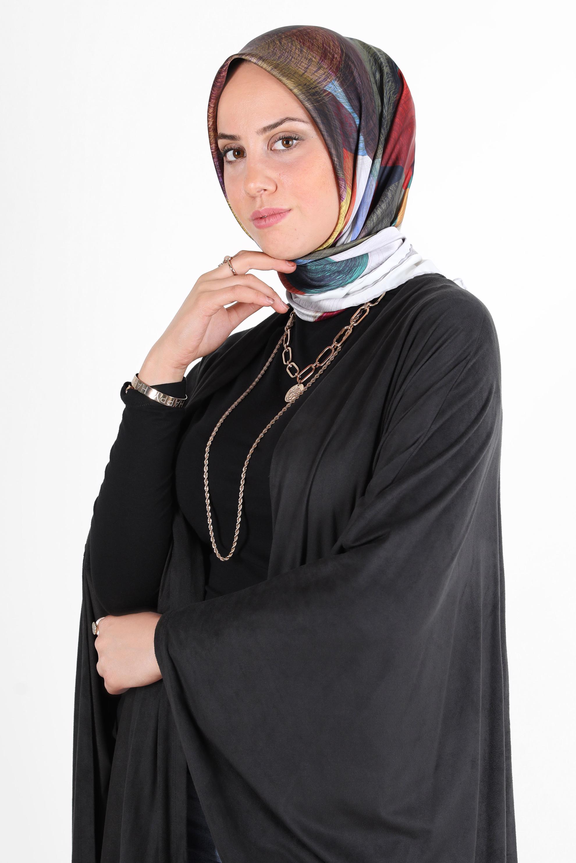 Hijab clothing GREY ALVİNA SCARF 8133 