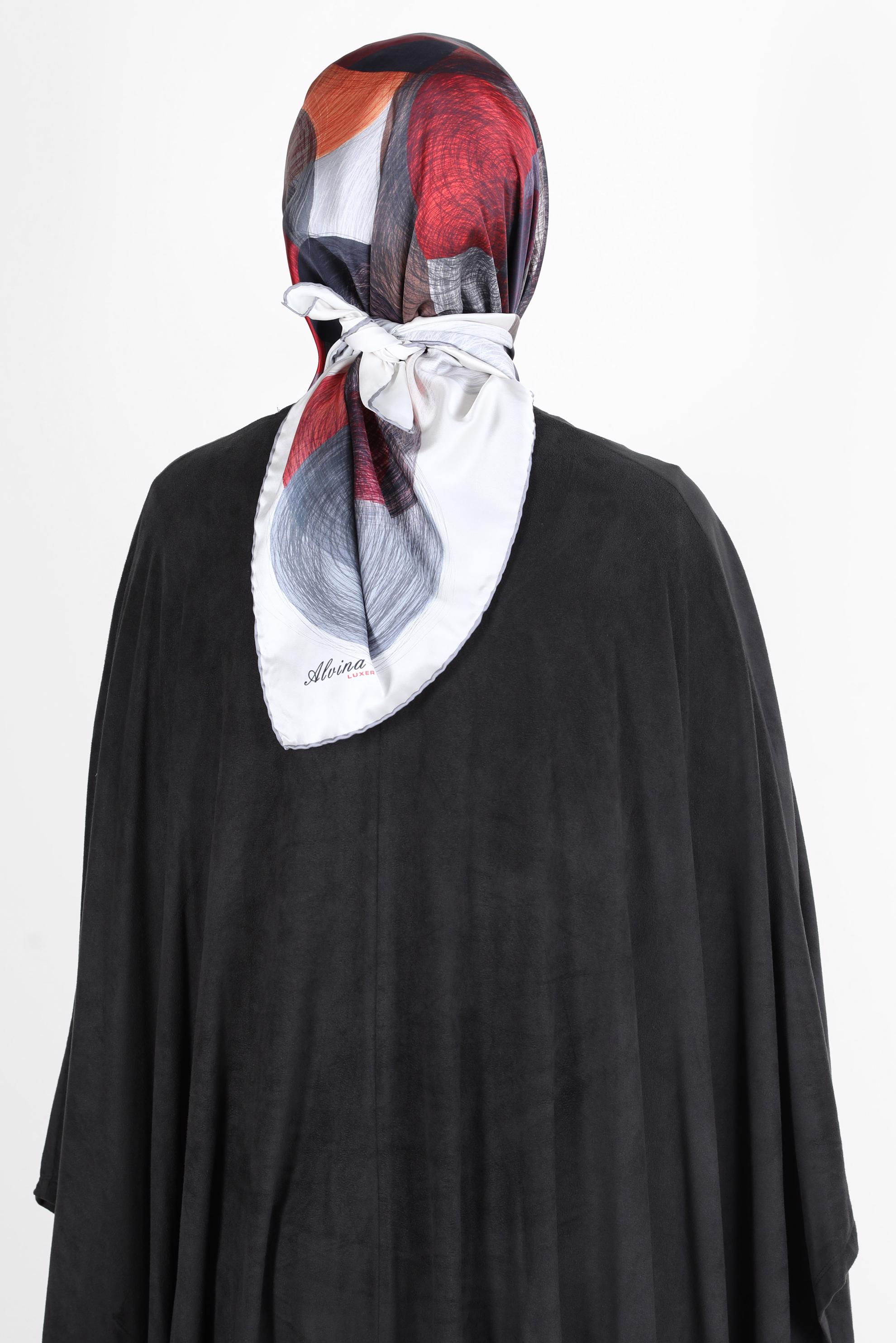 Tesettür giyim GÜMÜŞ ALVİNA DİJİTAL SURA EŞARP 8133 