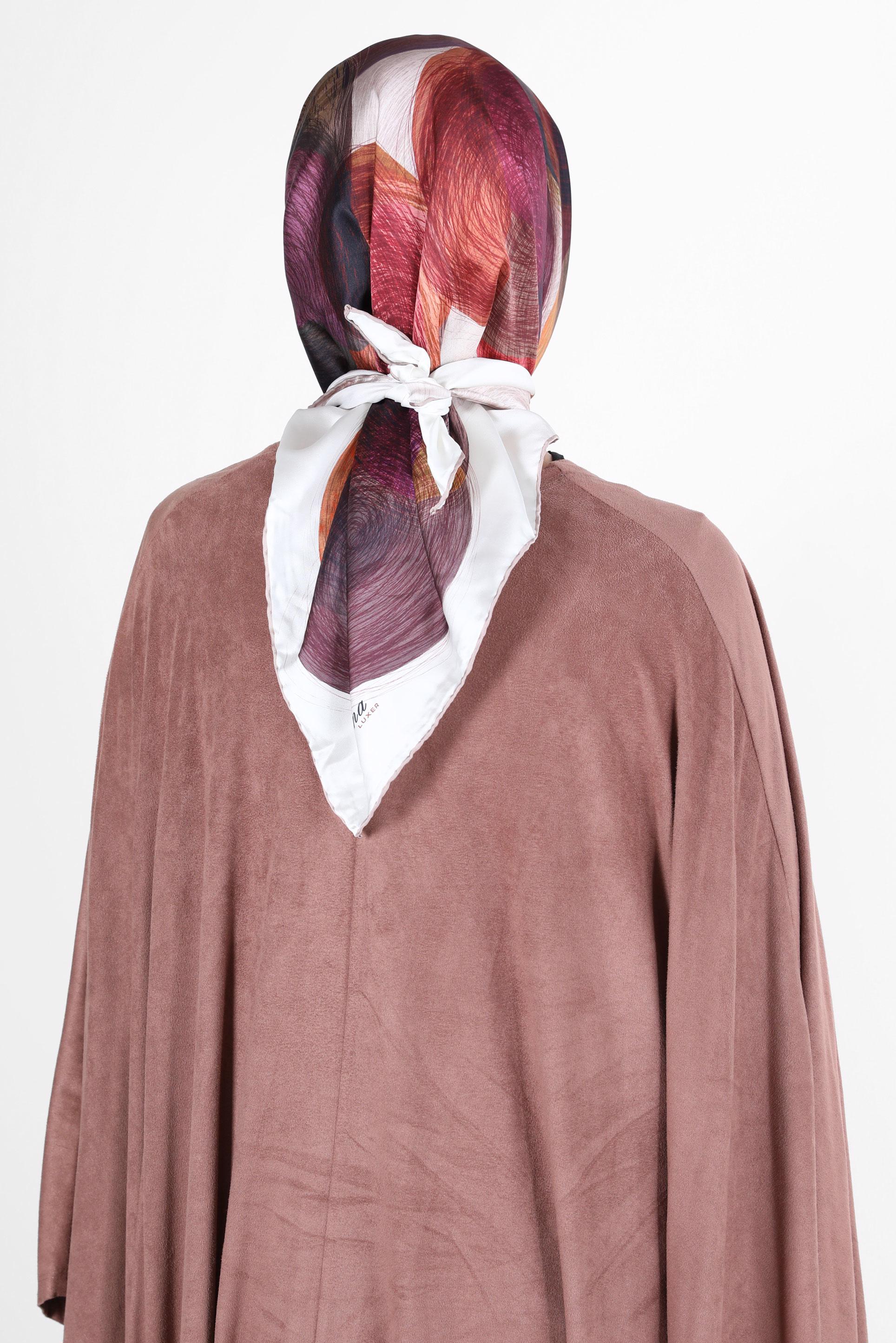 Tesettür giyim PUDRA ALVİNA DİJİTAL SURA EŞARP 8133 