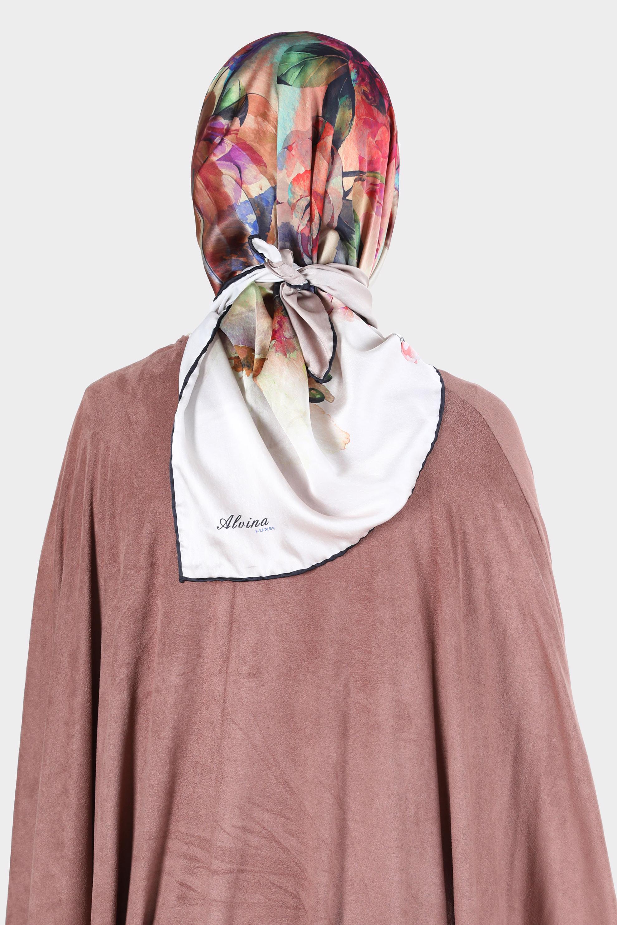 Tesettür giyim LACİVERT ALVİNA DİJİTAL SURA EŞARP 8134 