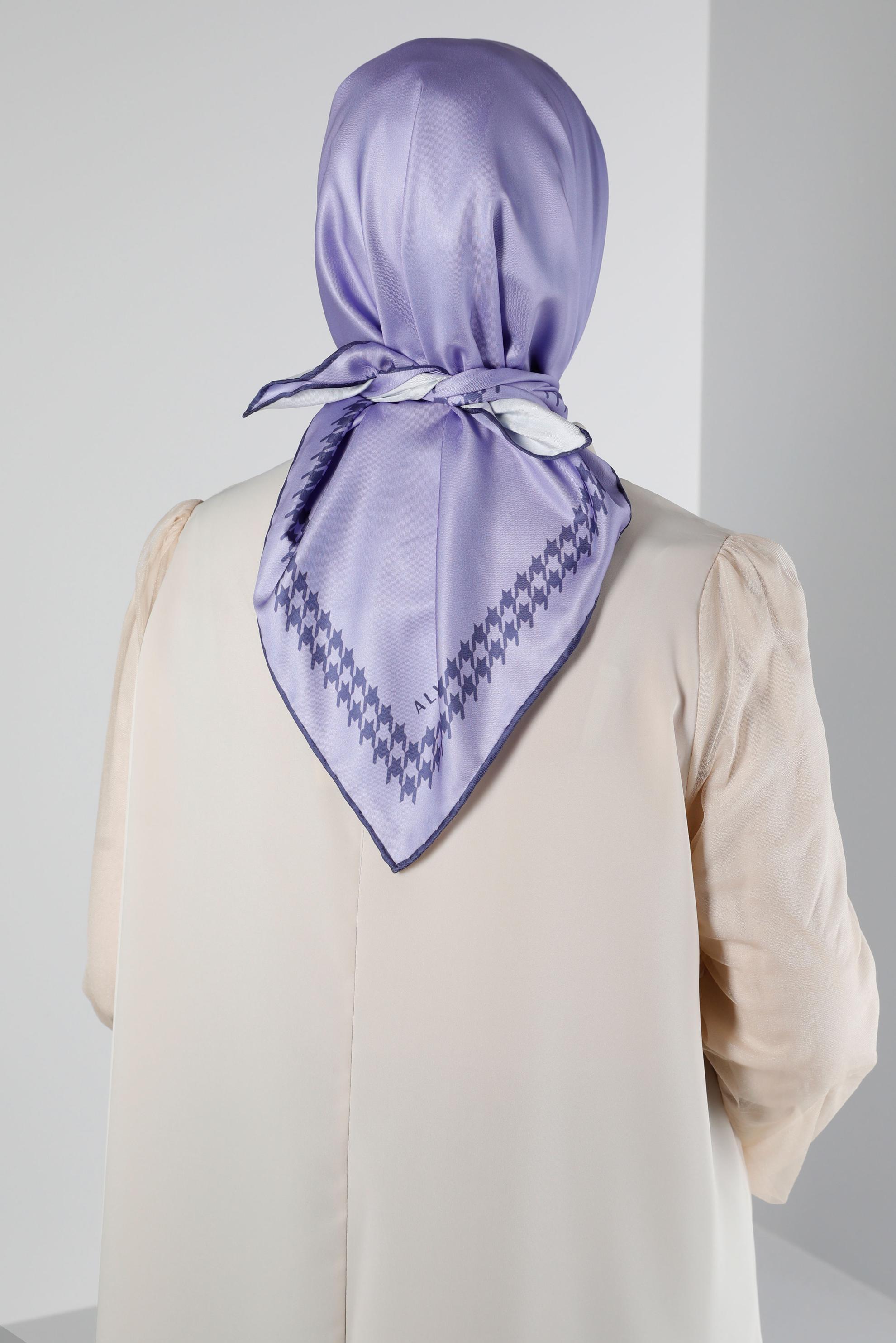 Tesettür giyim MOR ALVİNA DİJİTAL DÜZ EŞARP 8137