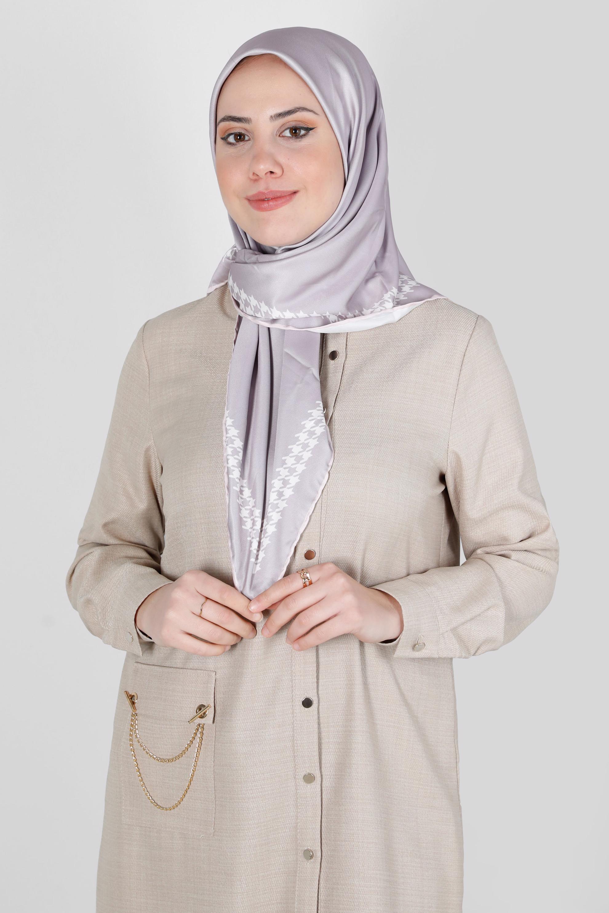 Tesettür giyim MOR ALVİNA DİJİTAL DÜZ EŞARP 8137