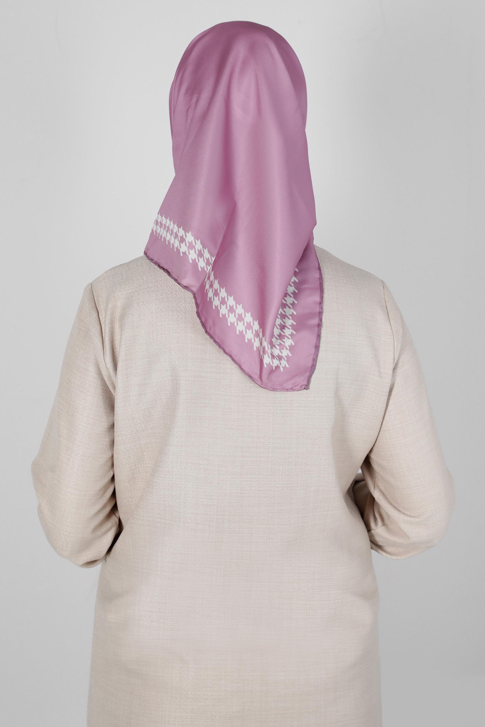 Tesettür giyim PUDRA ALVİNA DİJİTAL DÜZ EŞARP 8137