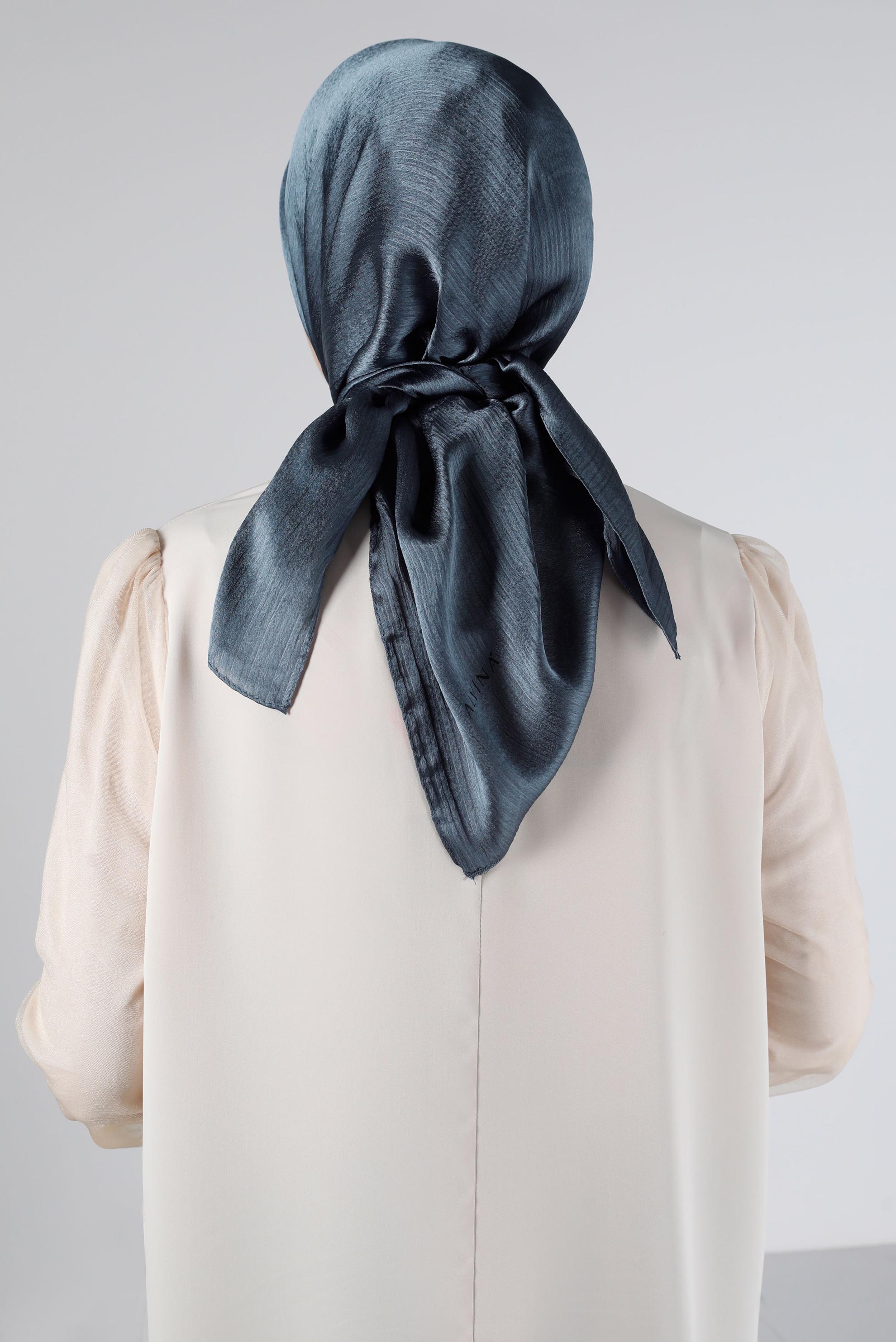 Tesettür giyim GRİ ALVİNA JANJANLI EŞARP 8140 