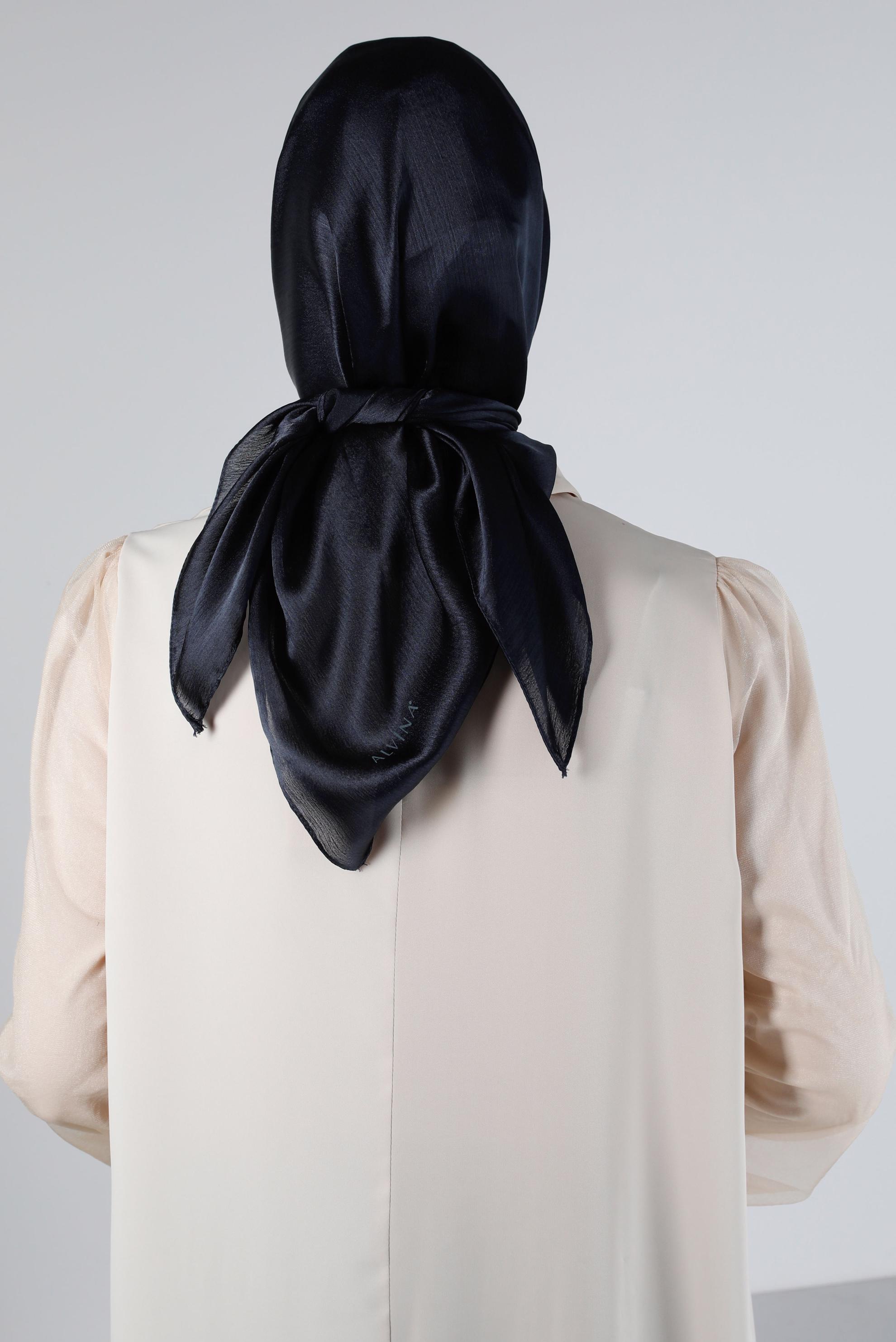 Tesettür giyim LACİVERT ALVİNA JANJANLI EŞARP 8140 