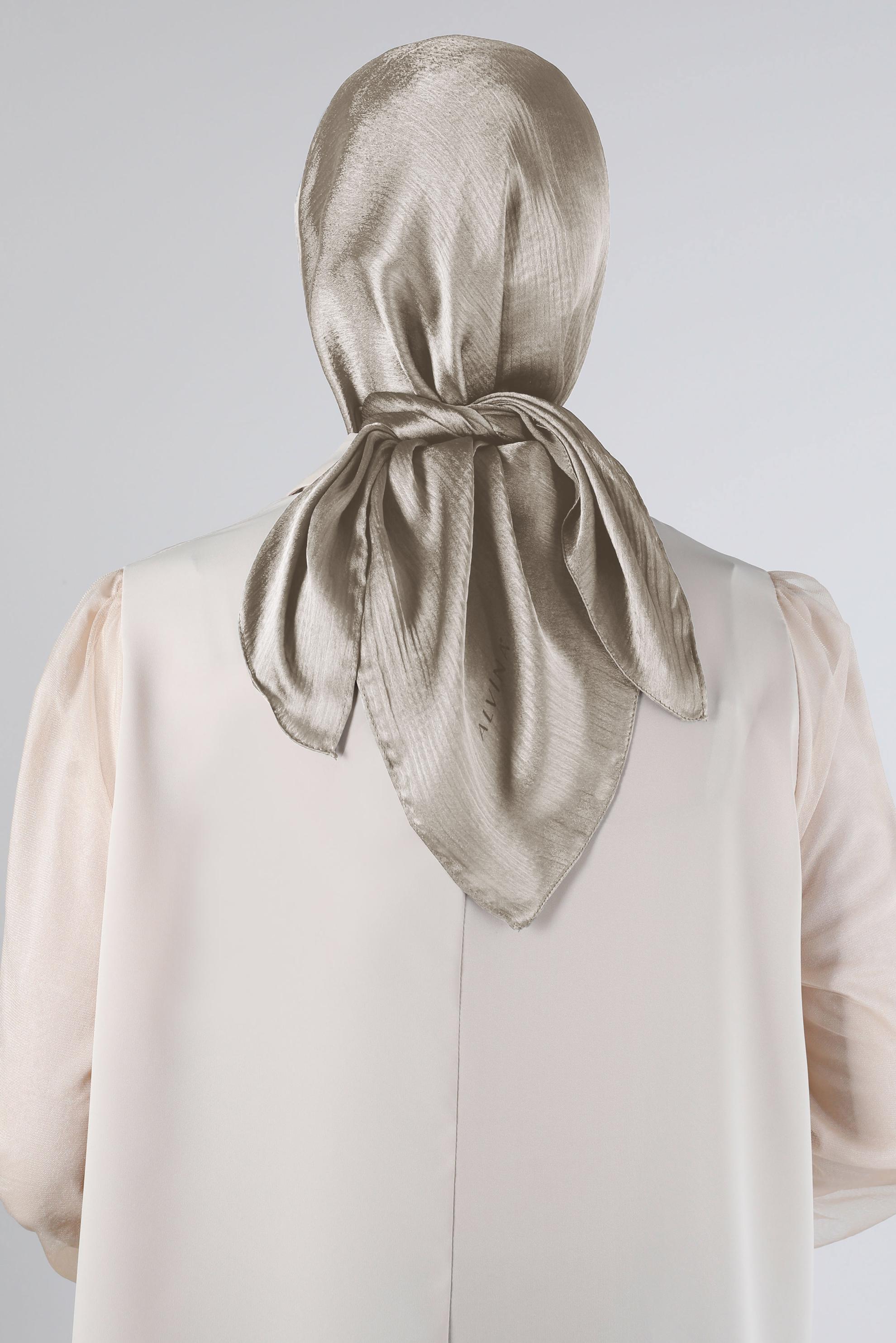 Tesettür giyim PUDRA ALVİNA JANJANLI EŞARP 8140 