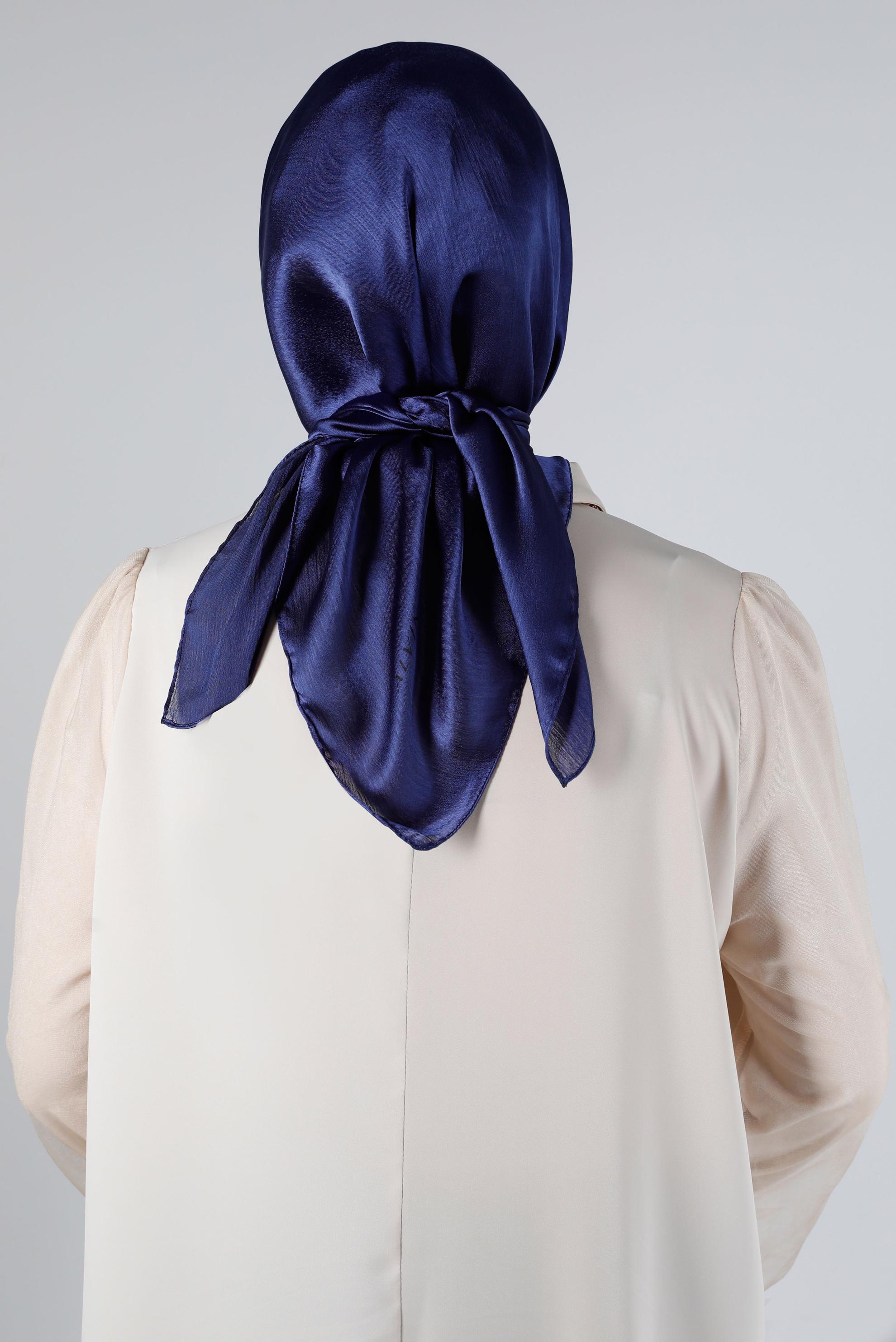 Tesettür giyim LACİVERT ALVİNA JANJANLI EŞARP 8140 