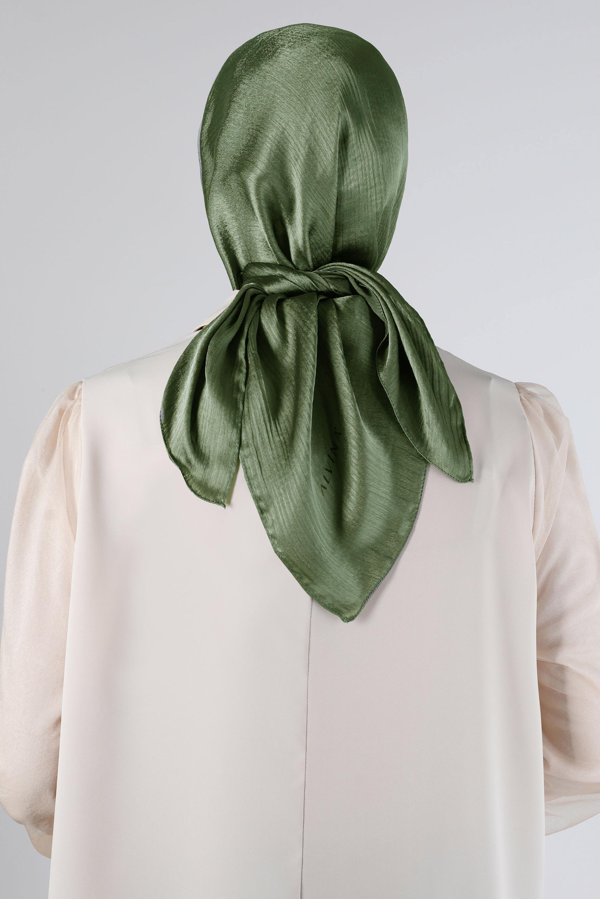 Tesettür giyim HAKİ ALVİNA JANJANLI EŞARP 8140 