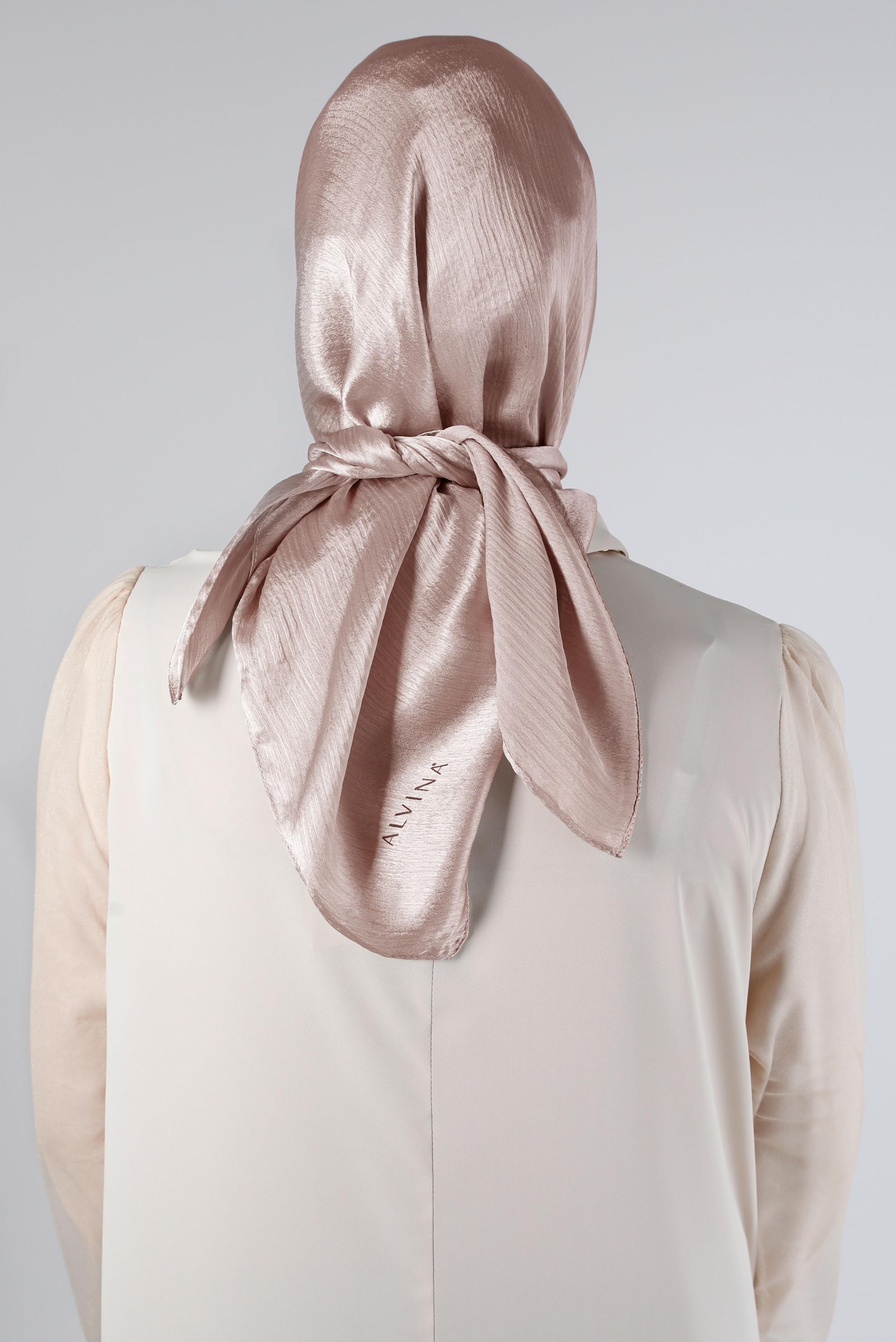 Tesettür giyim PUDRA ALVİNA JANJANLI EŞARP 8140 