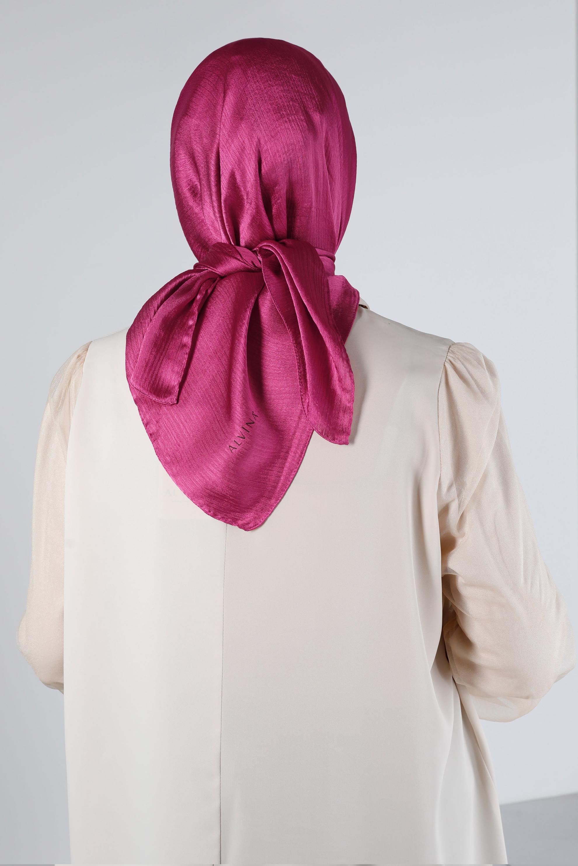 Tesettür giyim BORDO ALVİNA JANJANLI EŞARP 8140 