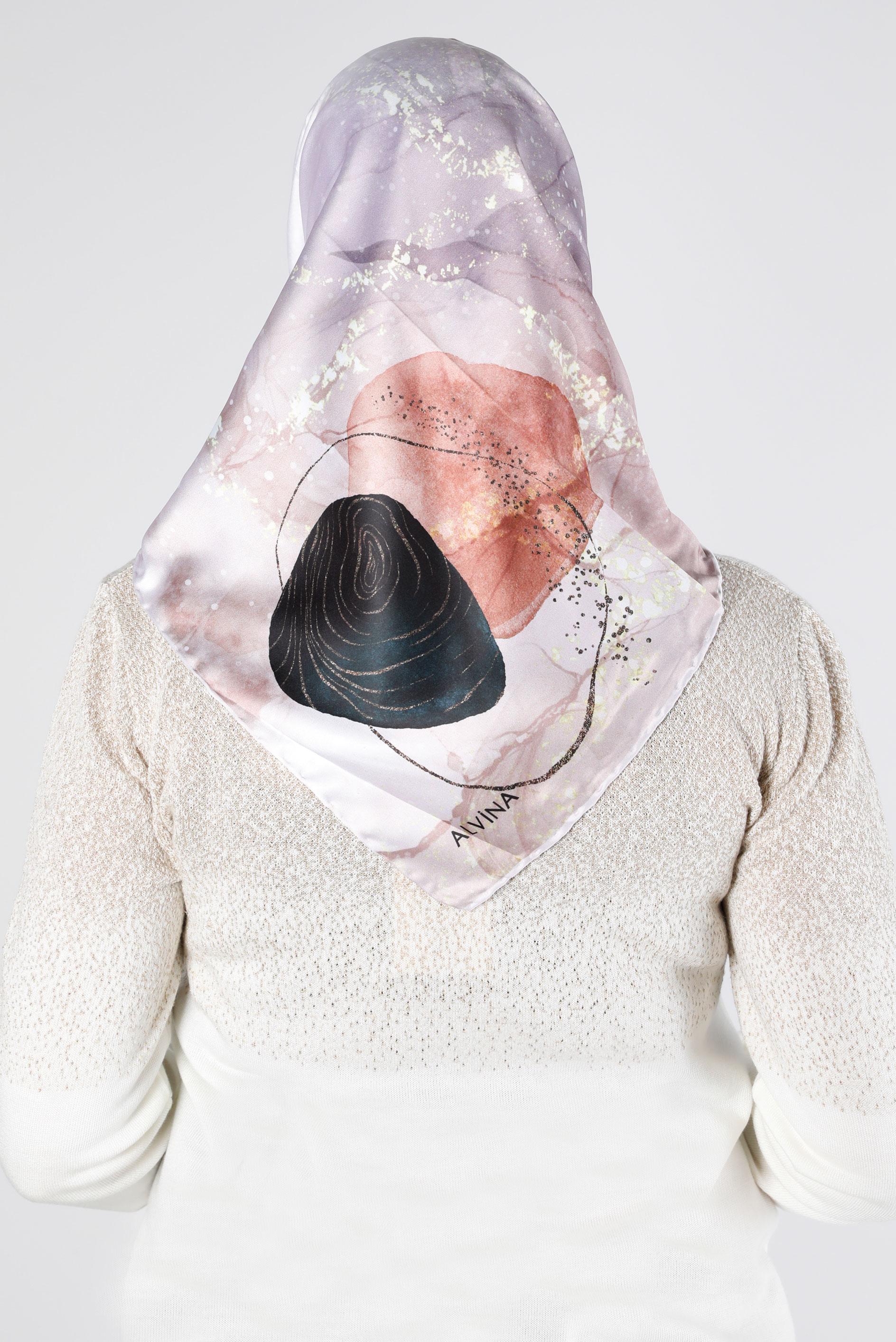 Tesettür giyim PUDRA ALVİNA DİJİTAL SURA EŞARP 11102 