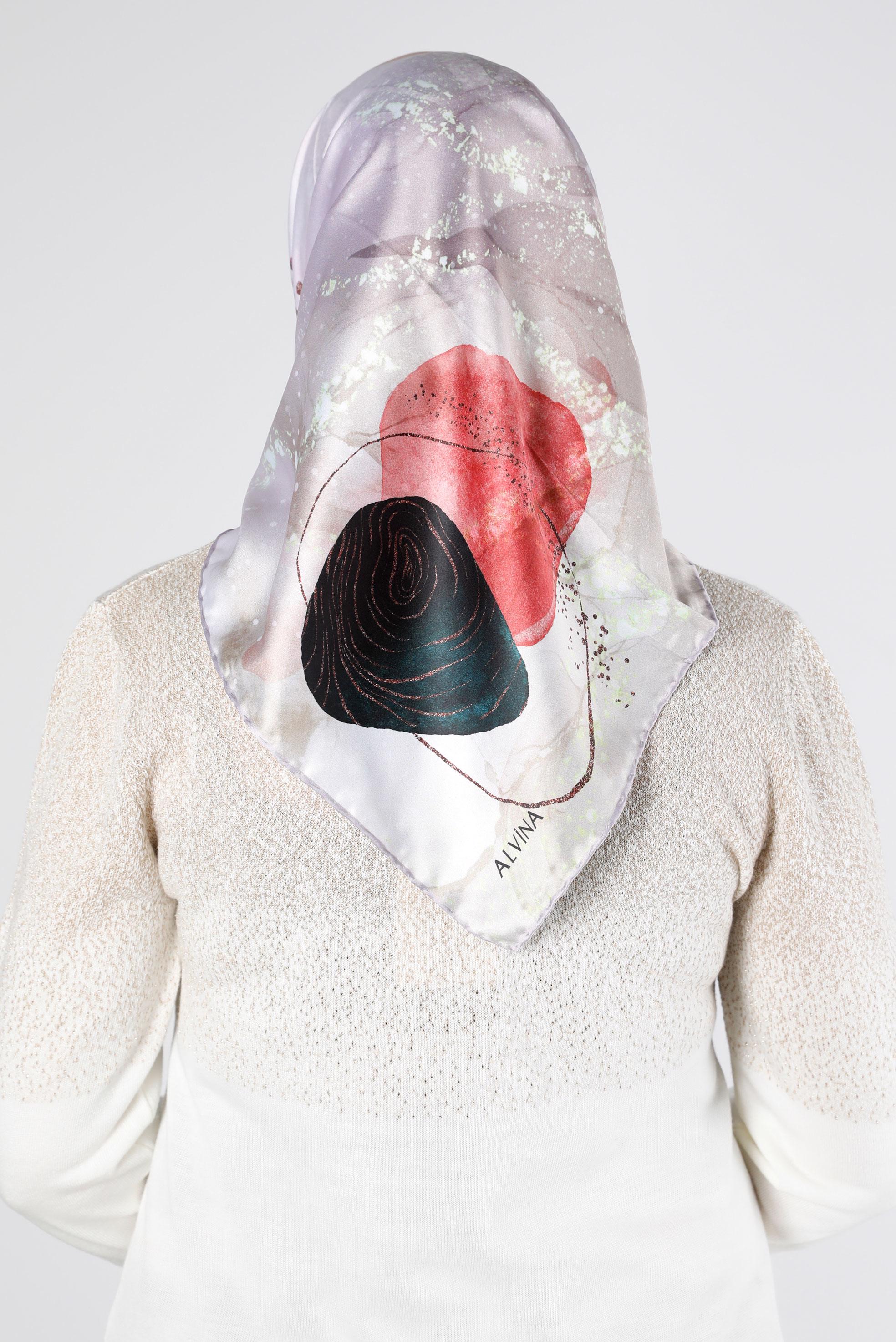 Tesettür giyim VİZON ALVİNA DİJİTAL SURA EŞARP 11102 