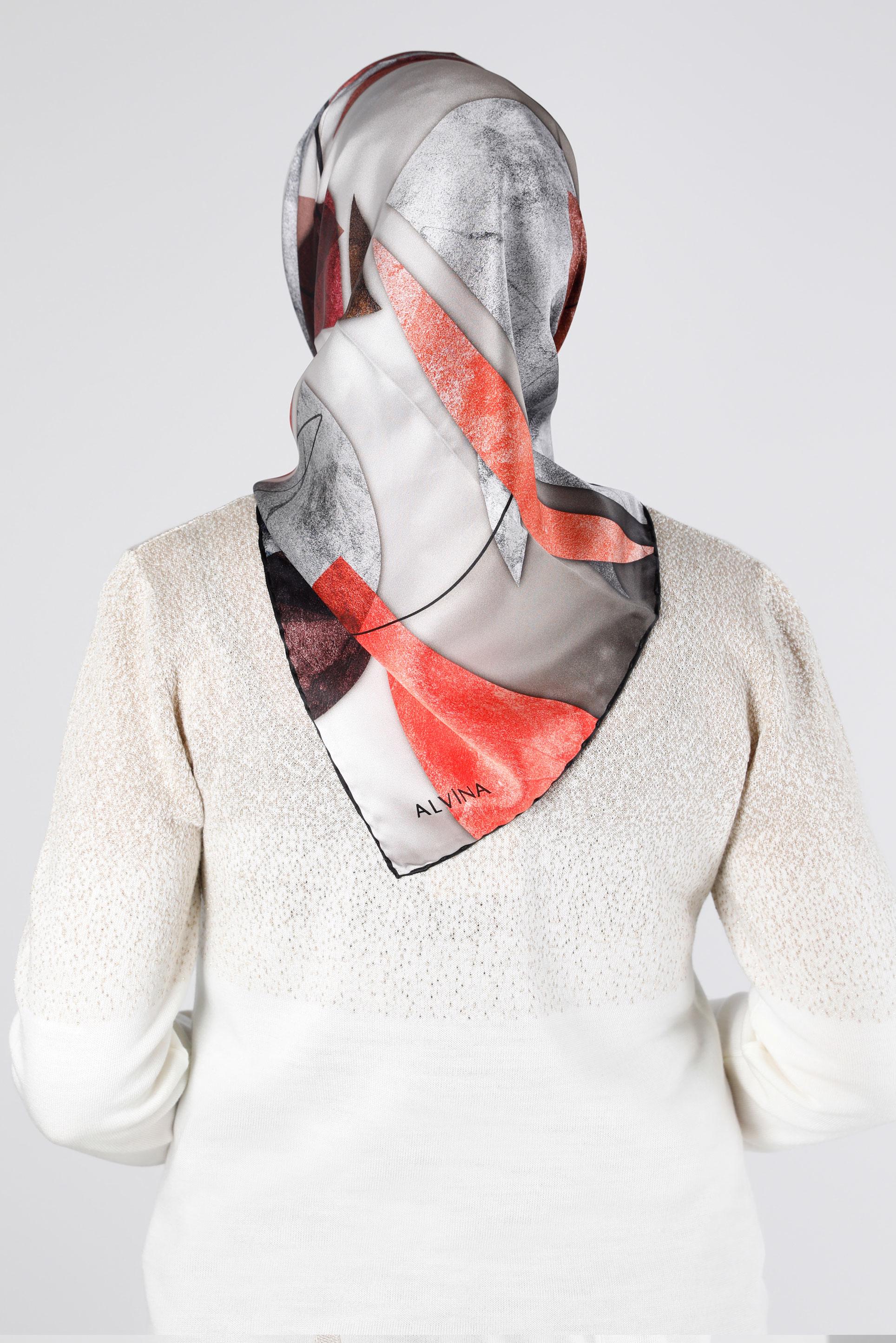 Tesettür giyim SİYAH ALVİNA SURA İPEK EŞARP 11103