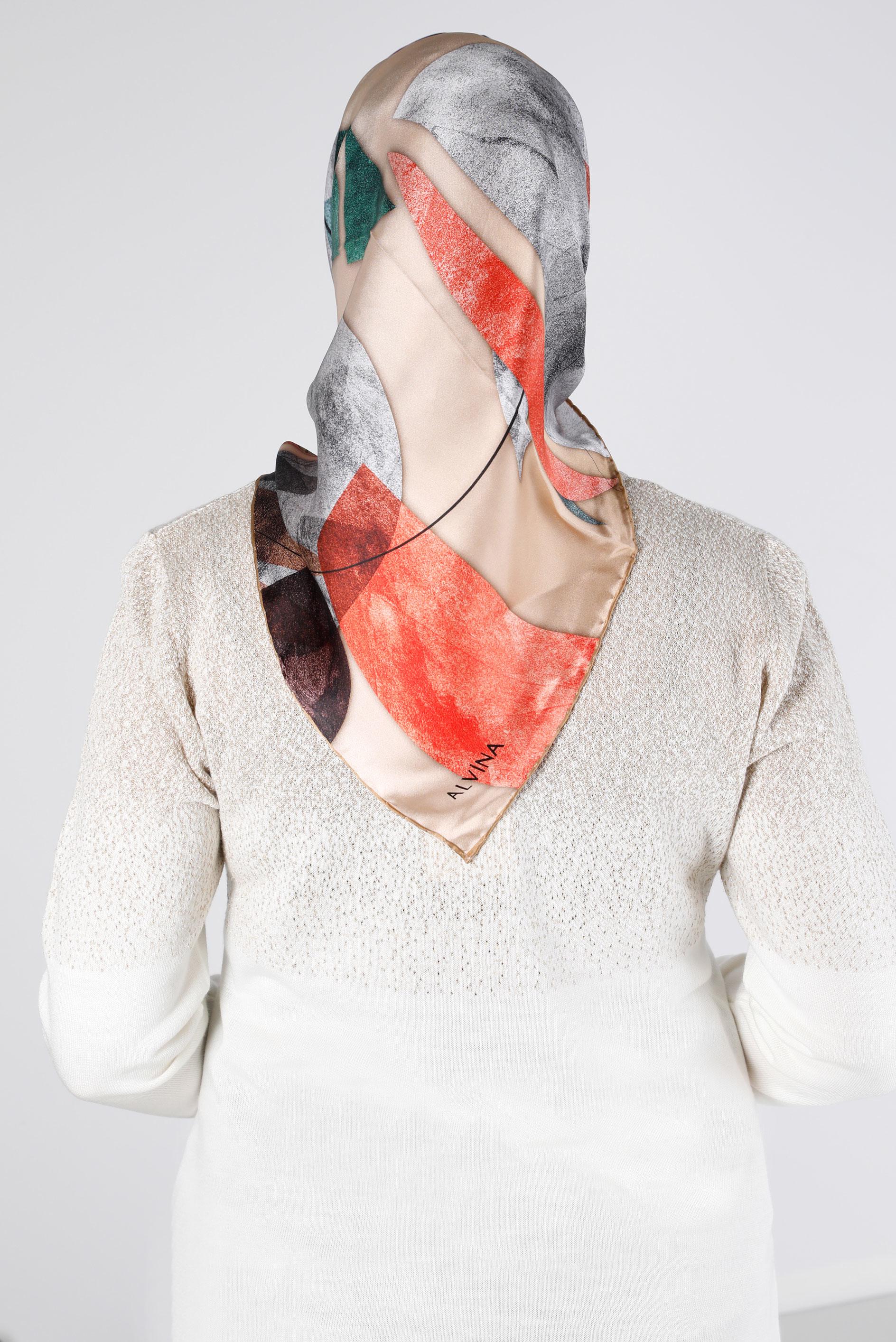 Tesettür giyim ALTIN ALVİNA SURA İPEK EŞARP 11103