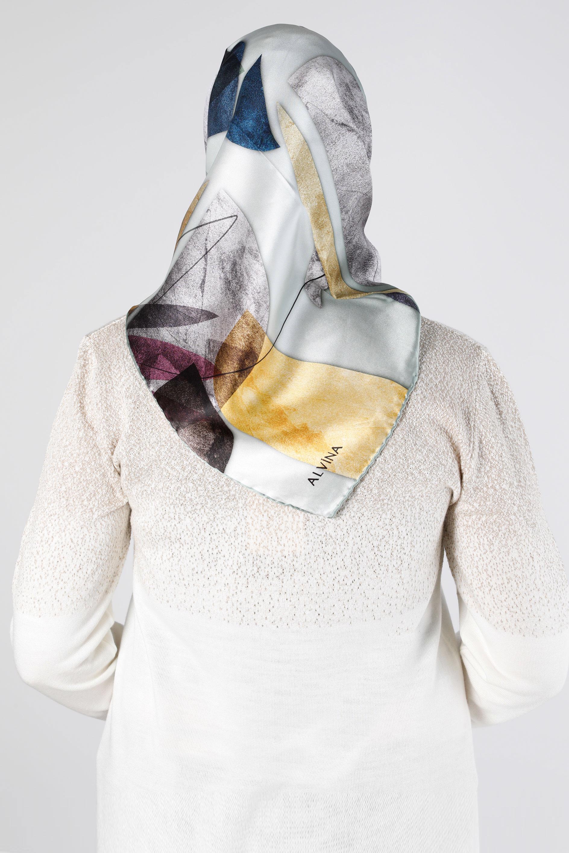 Tesettür giyim YEŞİL ALVİNA SURA İPEK EŞARP 11103