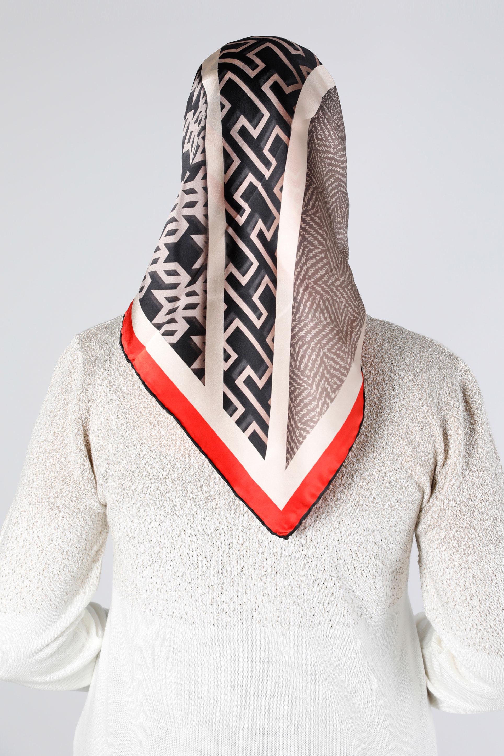 Tesettür giyim KIRMIZI ALVİNA SURA İPEK EŞARP 24439 