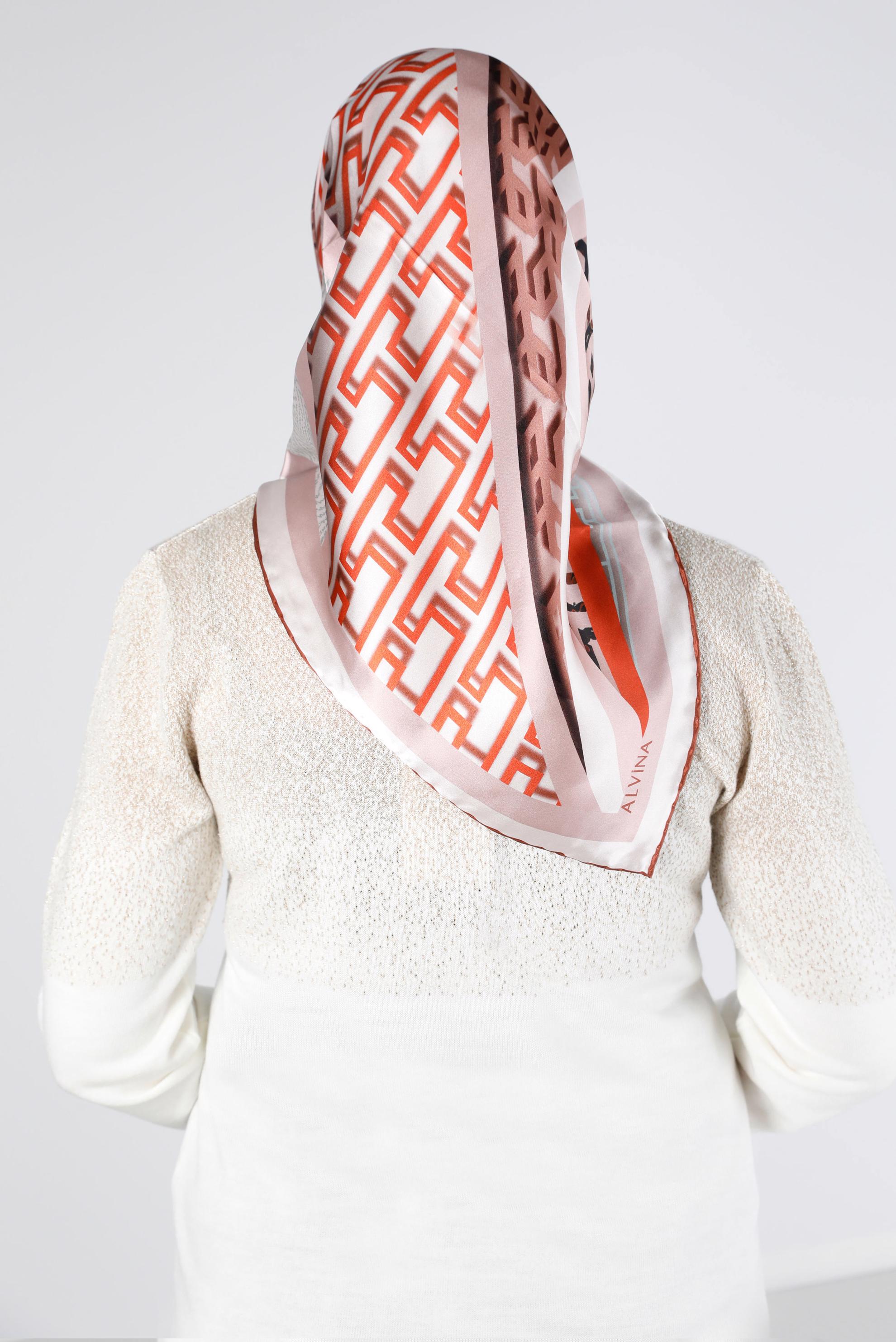 Tesettür giyim BEJ ALVİNA SURA İPEK EŞARP 24439 