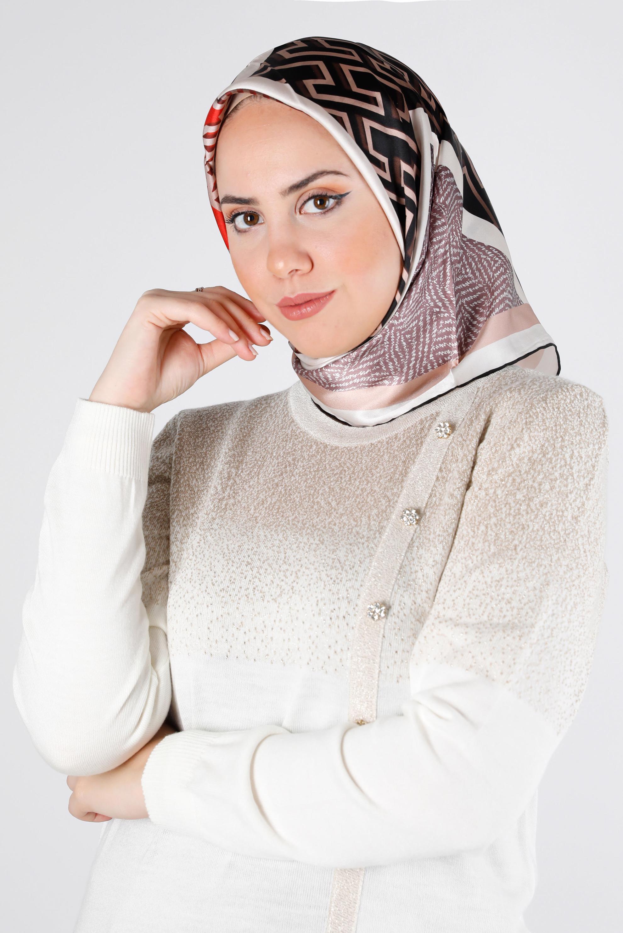 Tesettür giyim LACİVERT ALVİNA SURA İPEK EŞARP 24439 